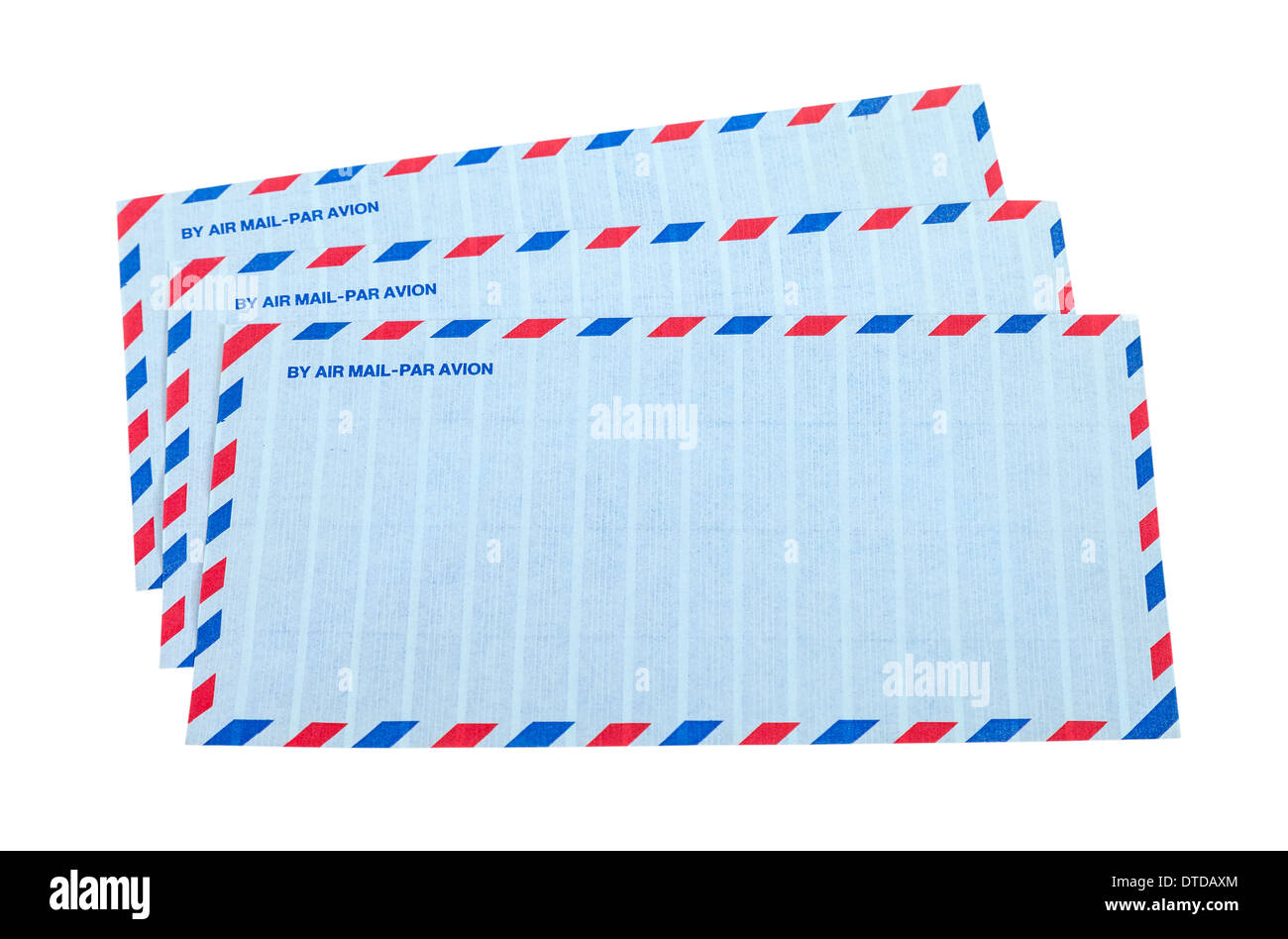 Envelopes isolated on white background Stock Photo
