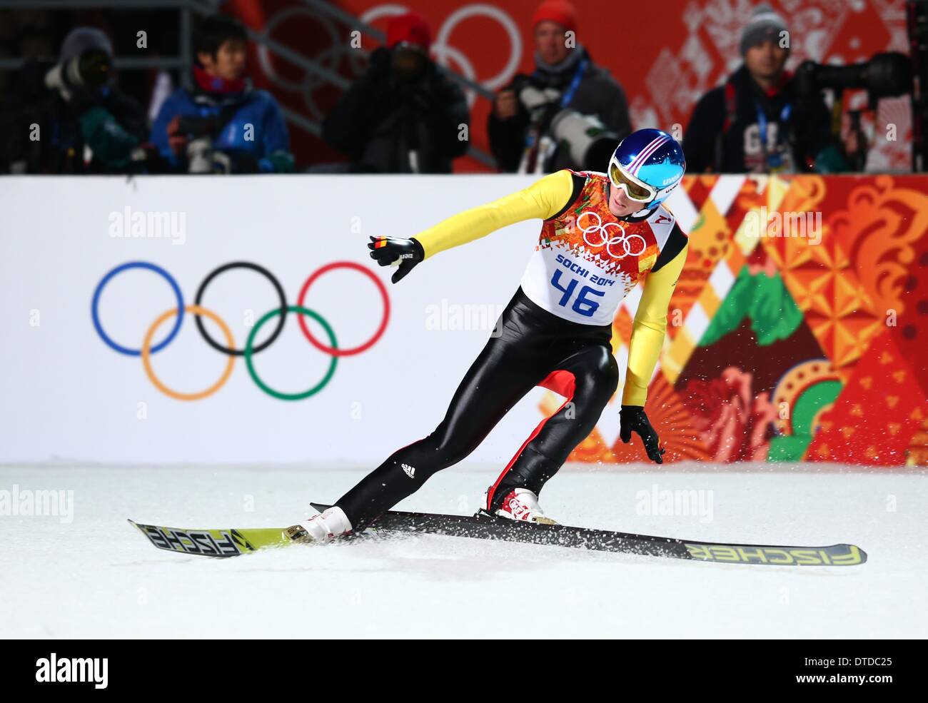 Severin Freund of Germany in action during the Men's Large Hill