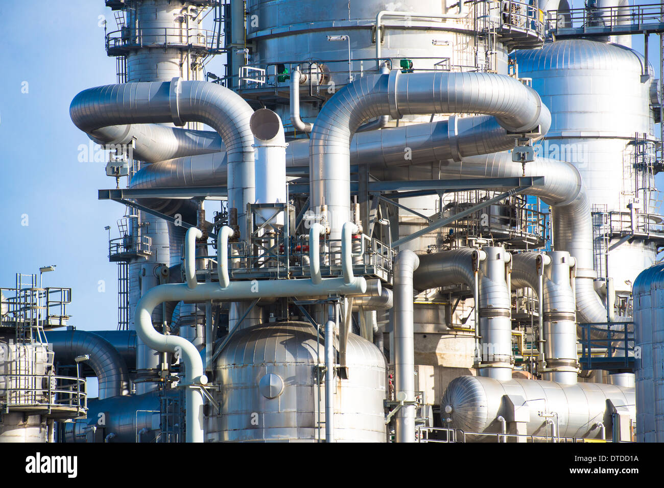 oil refinery at Europoort, Rotterdam, the Netherlands Stock Photo