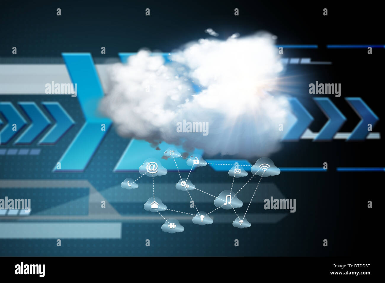 Composite image of cloud computing background Stock Photo - Alamy
