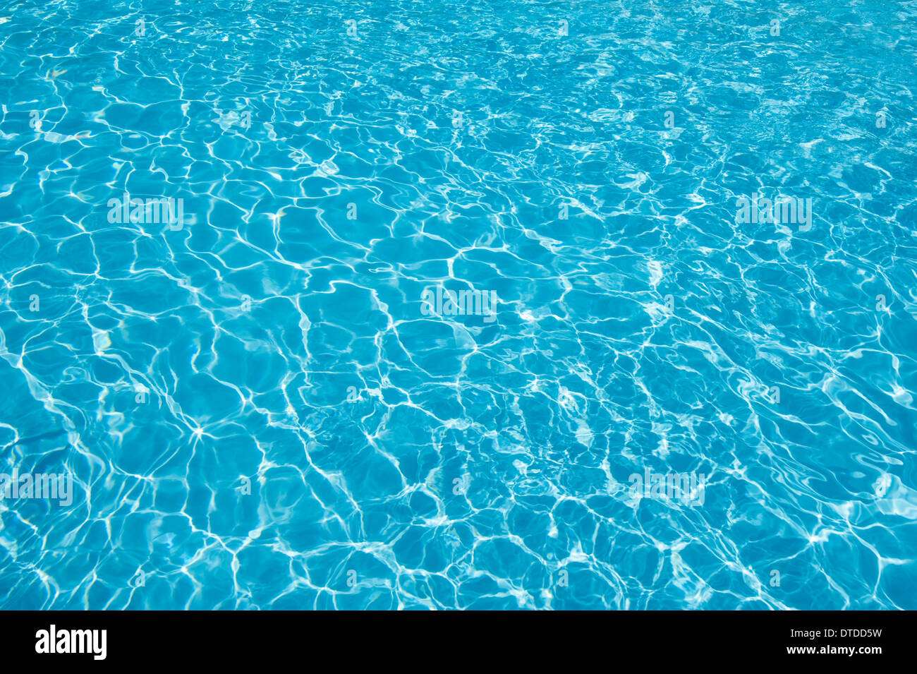 Rippling water effects with refraction in a tropical hotel swimming pool abstract background Stock Photo