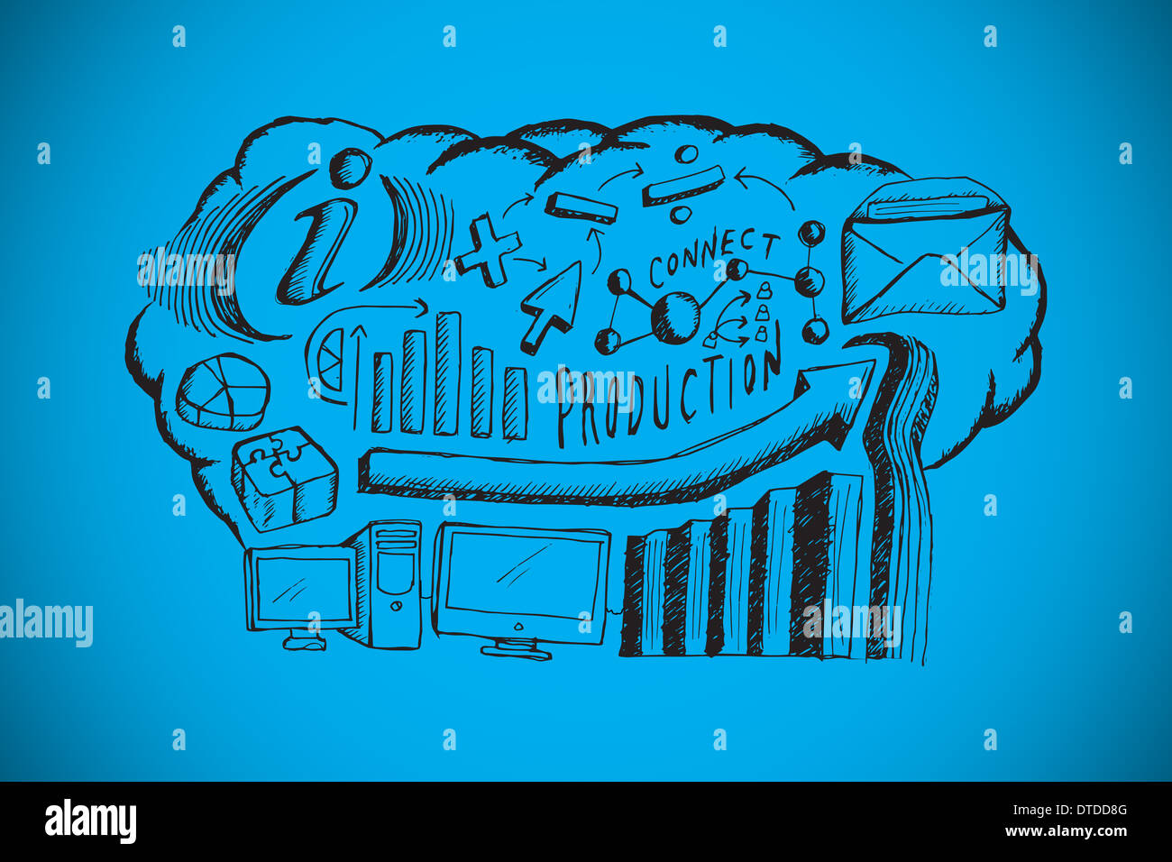 Composite image of business brainstorm doodle Stock Photo - Alamy