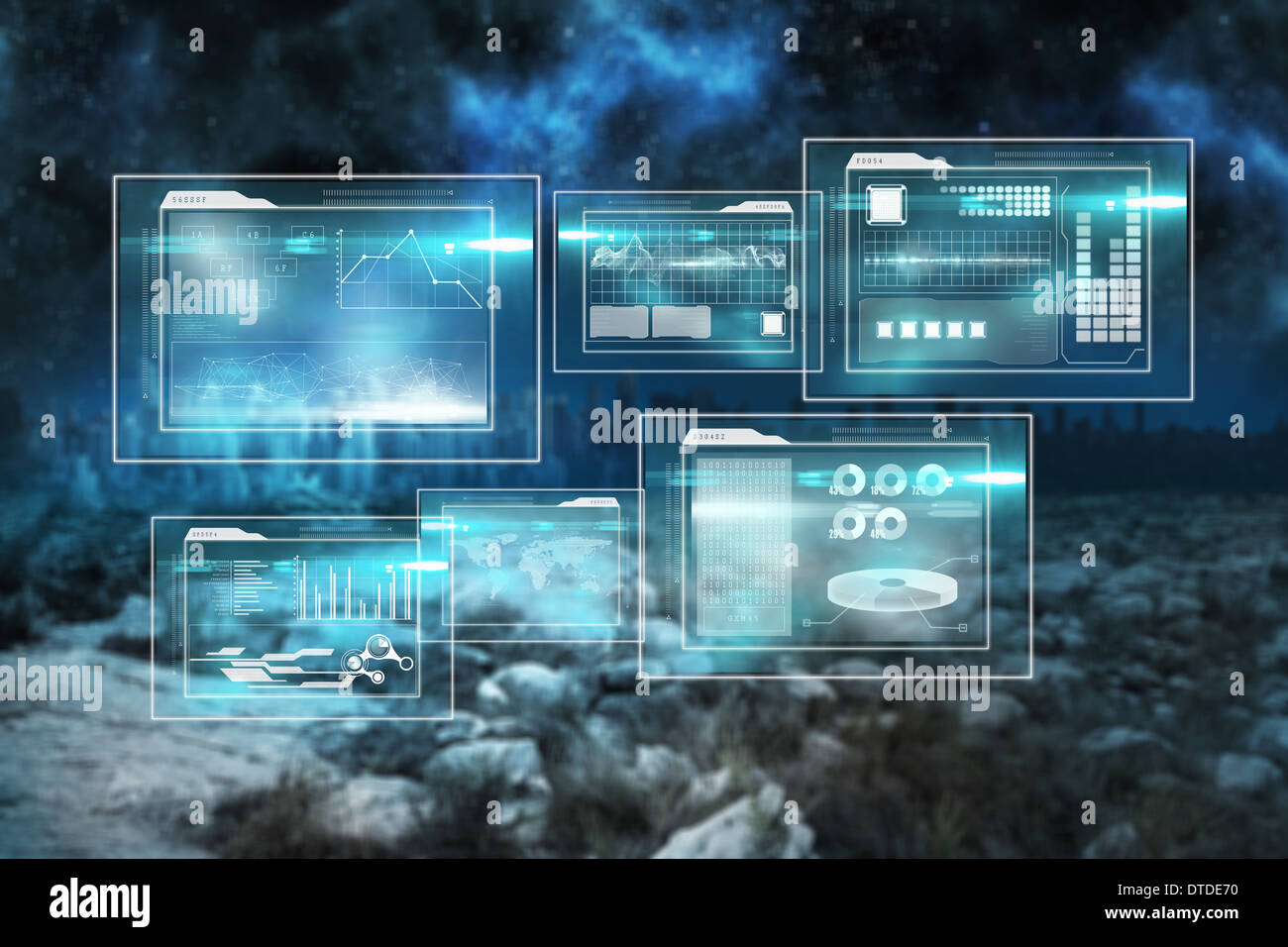 Composite Image Of Business Interface Stock Photo   Image Of Device