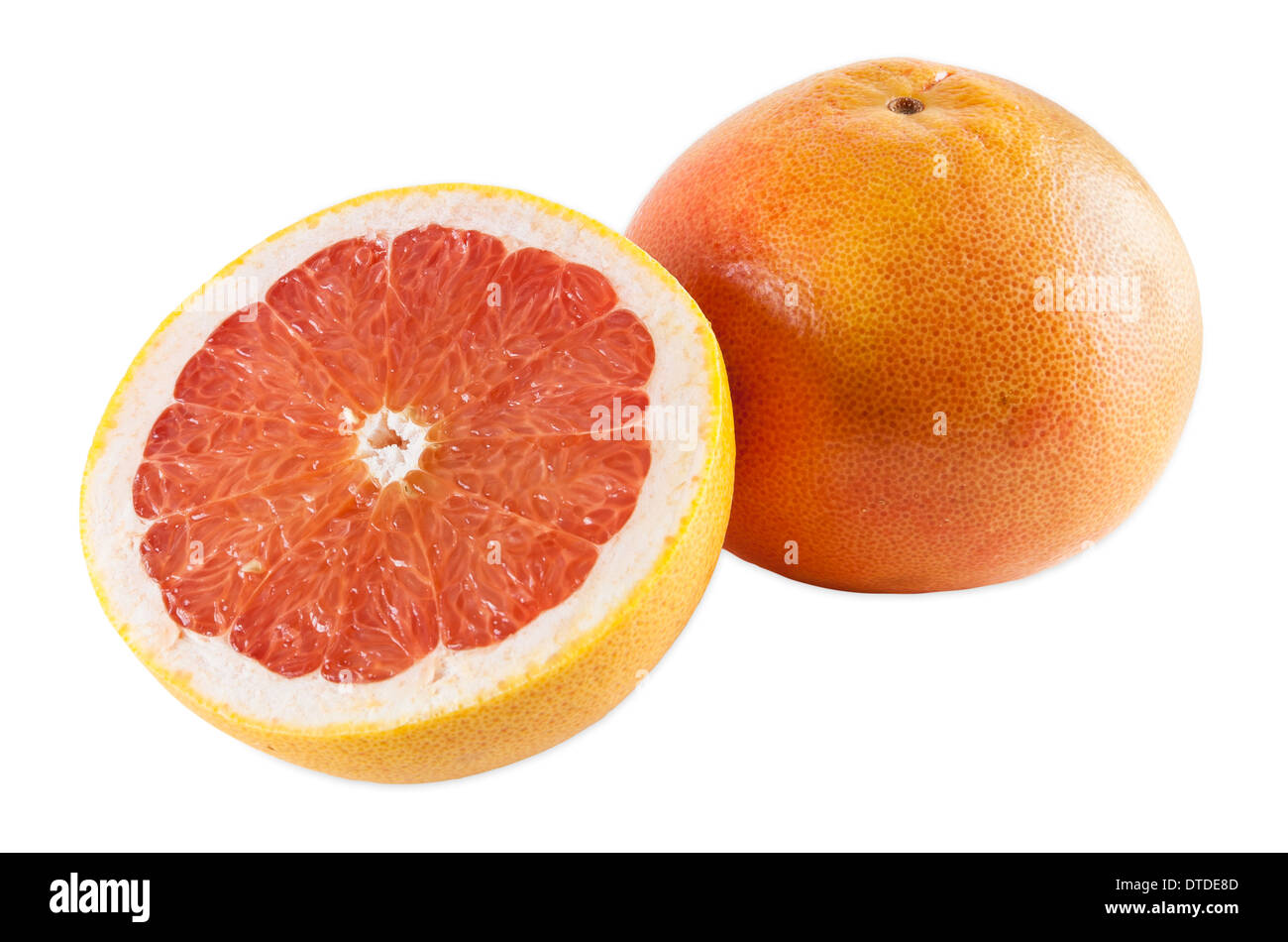 Grapefruit Ruby Ruby grapefruits isolated on white background with clipping path Stock ...