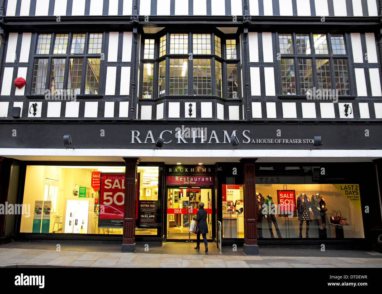 Rackhams ( House of Fraser) department store, High St, Shrewsbury, Shropshire, England, UK Stock Photo