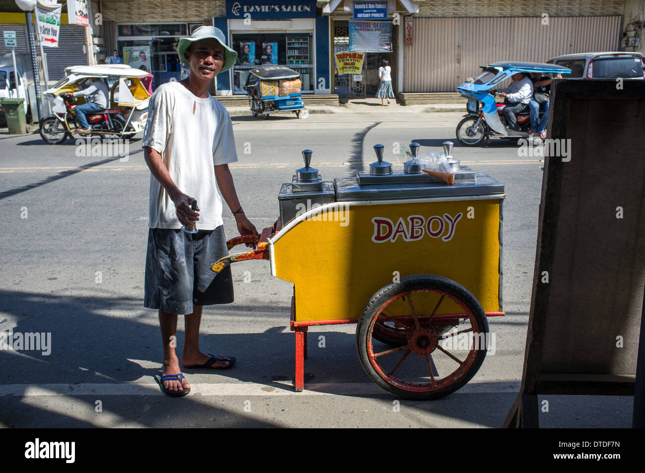 Street vendor in Puerto Princesa, Palawan, Philippines, Asia Stock
