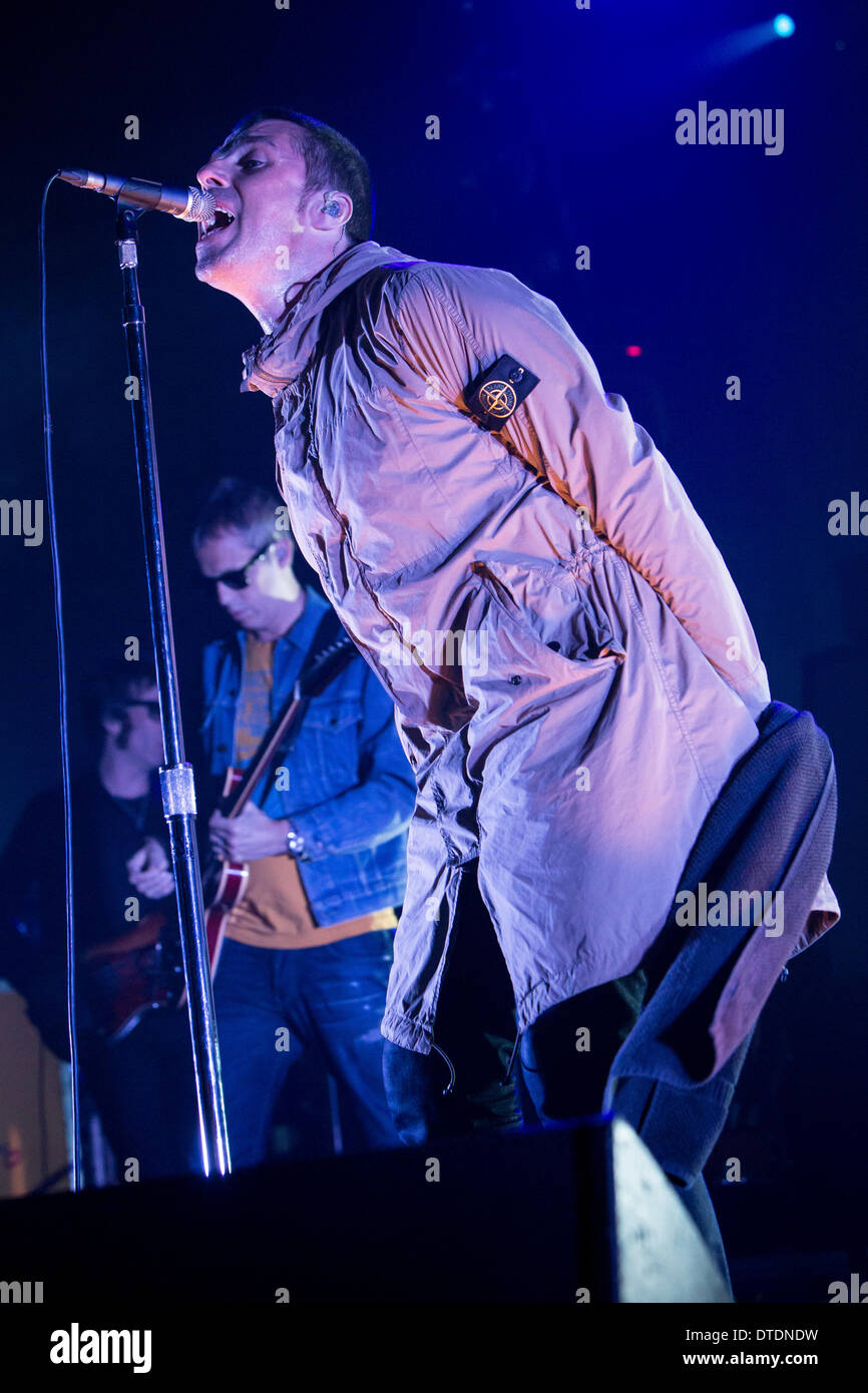 Trezzo sull'Adda Milan Italy. 15th February 2014. The English rock band BEADY EYE performs live at the Live Club Stock Photo