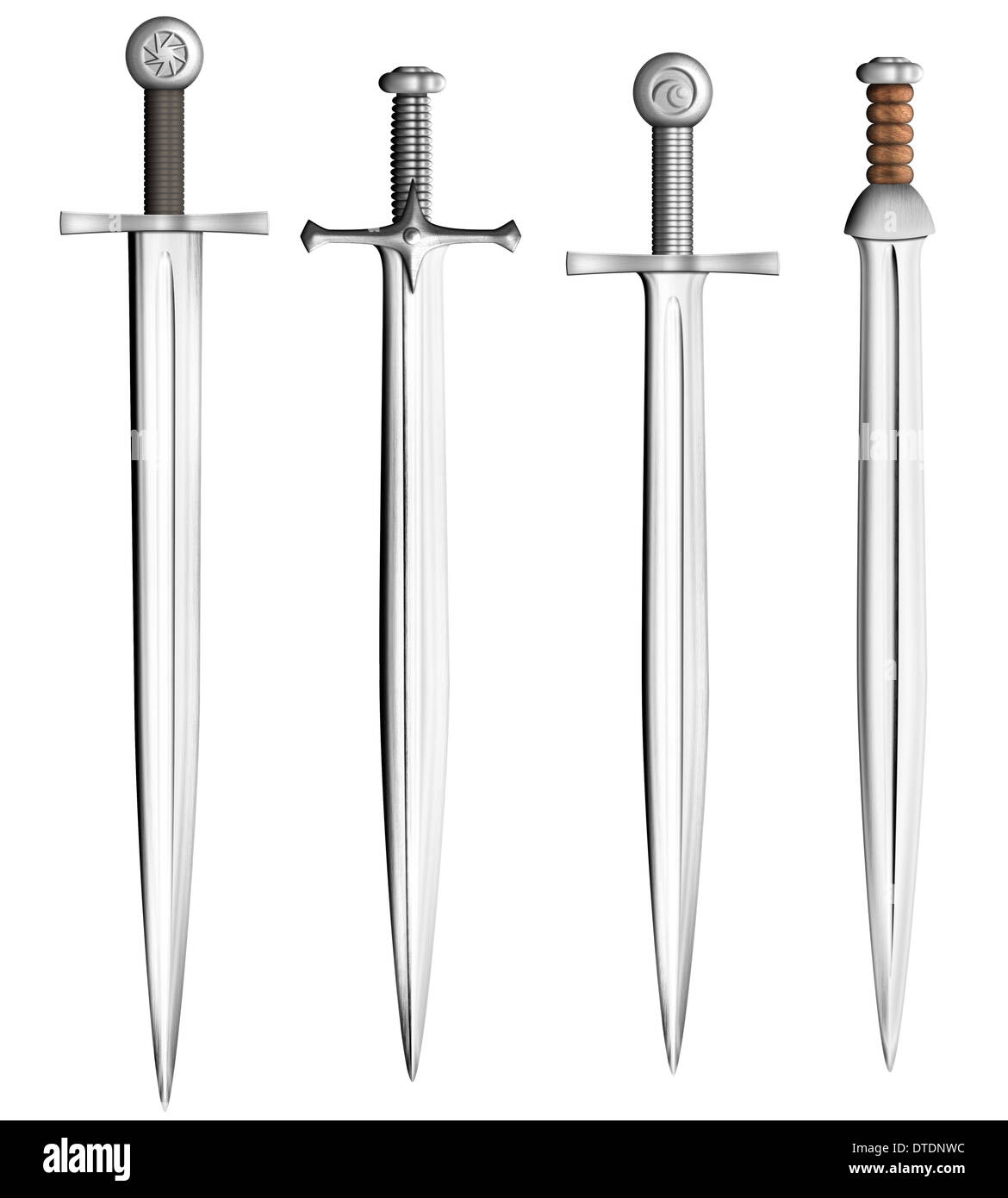 metal swords collection isolated on white Stock Photo - Alamy