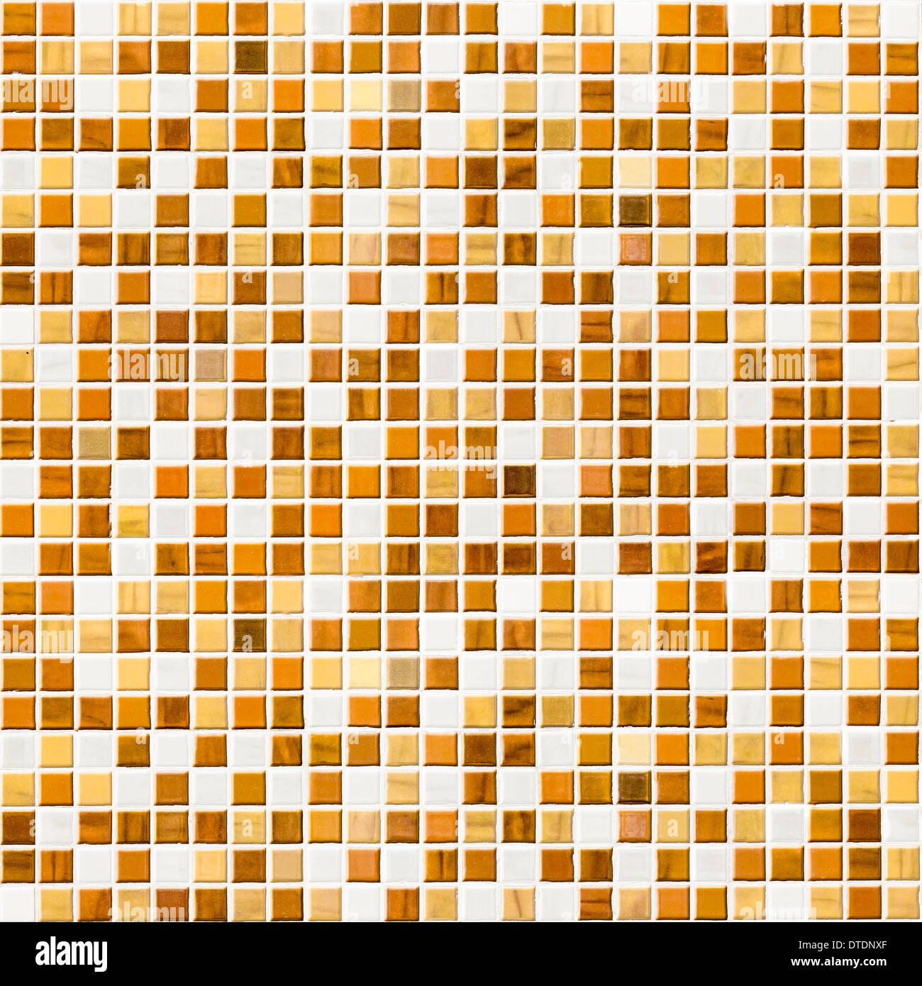 yellow mosaic tile wall Stock Photo