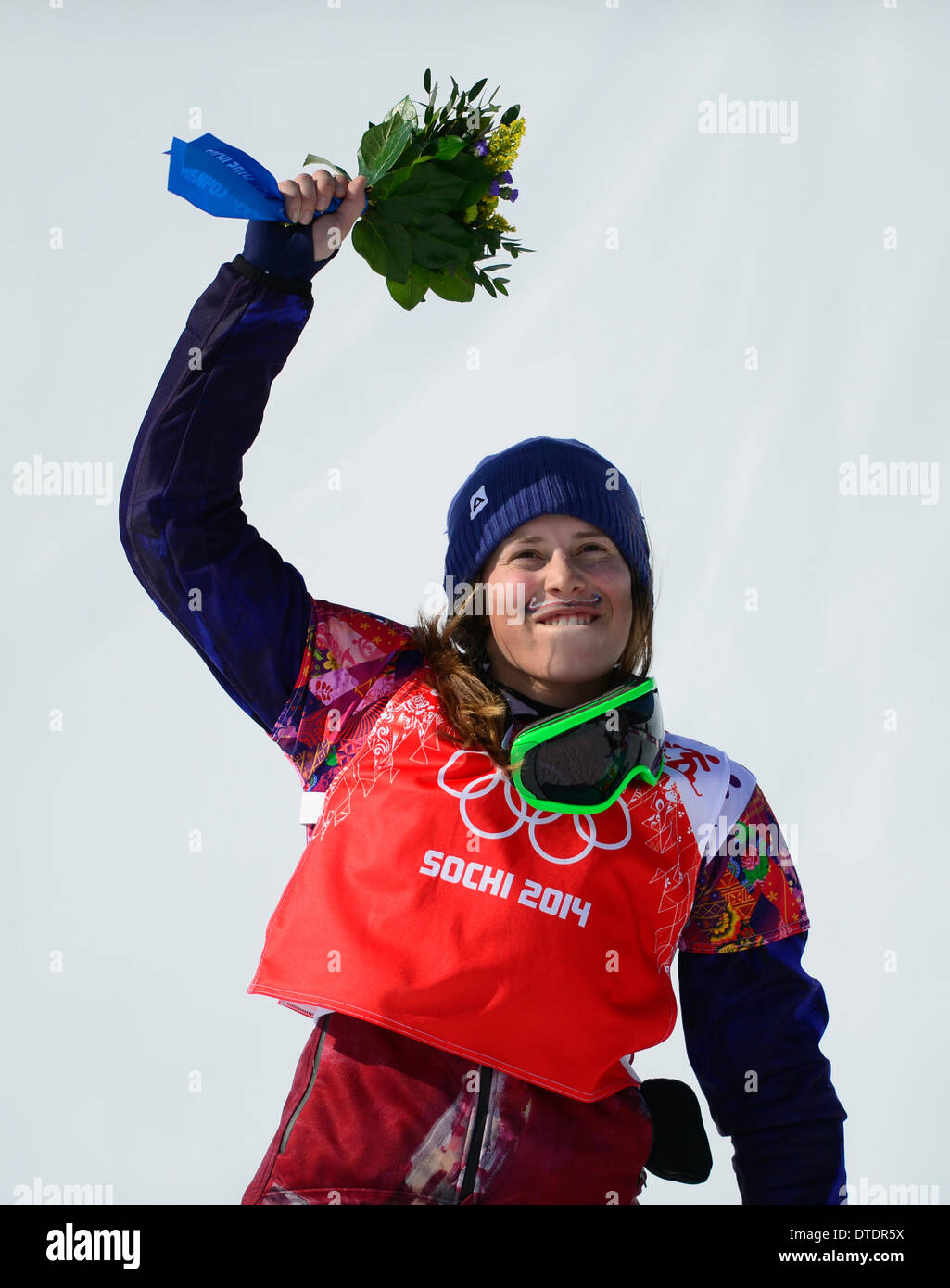 Snowboard Eva SAMKOVA CZE Olympia 1.OS Gold 2014 Foto signiert 