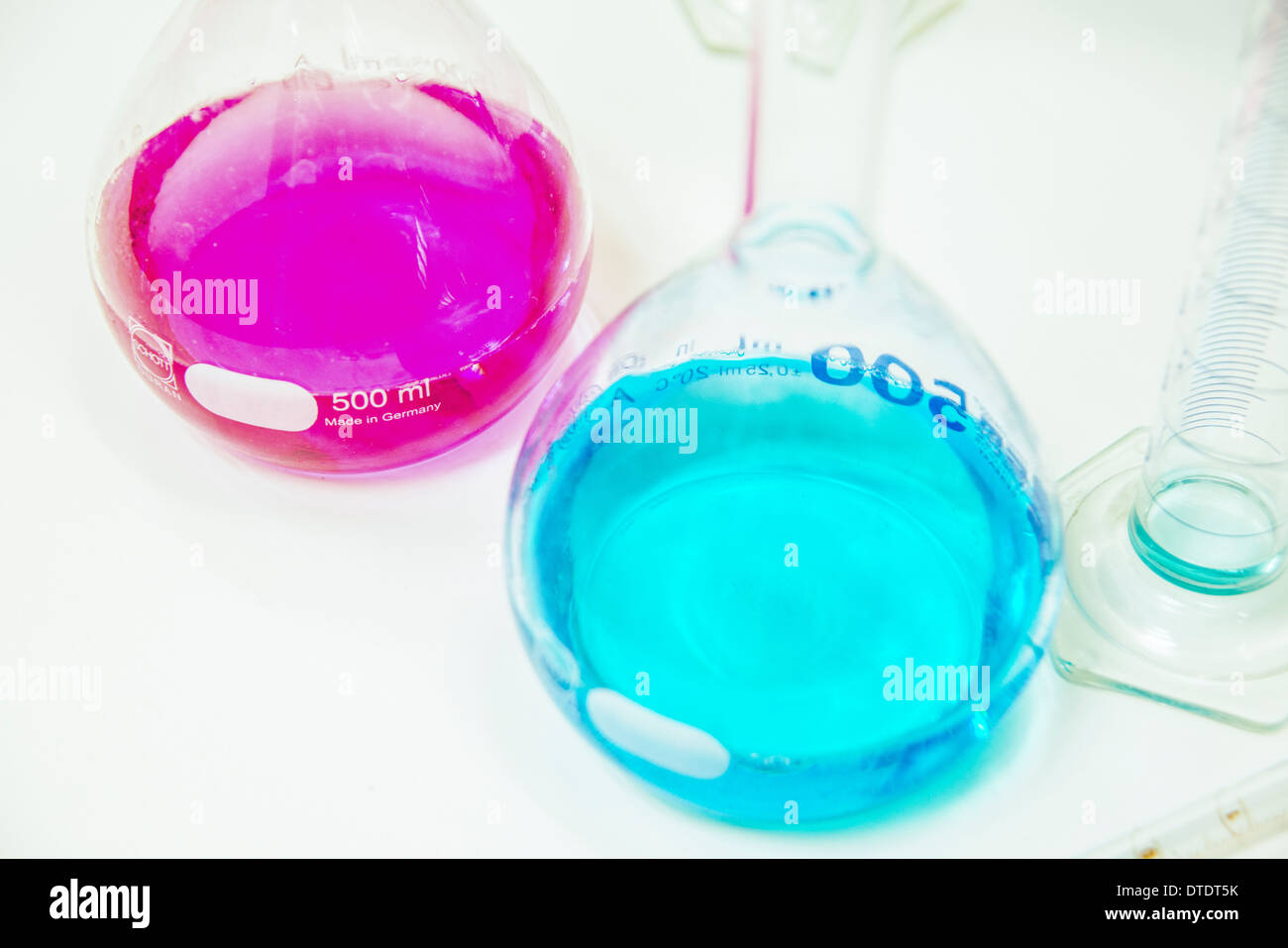 Chemical flasks in Industrial Chemistry Laboratory Stock Photo Alamy