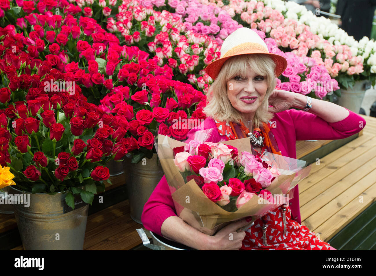 Chelsea Flower Show Joanna Lumley Stock Photo