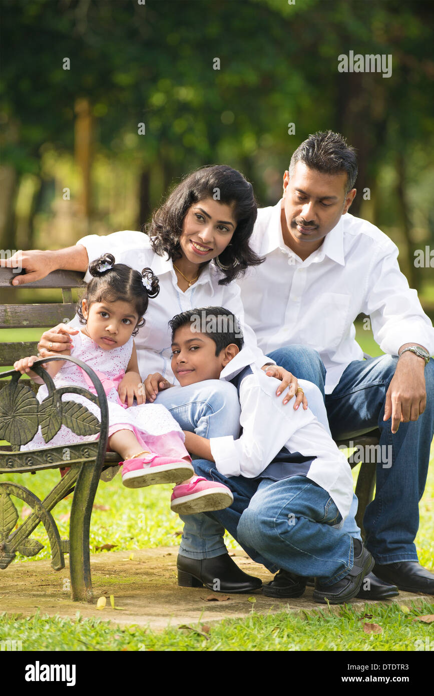 Indian girl sitting on bench hi-res stock photography and images - Alamy