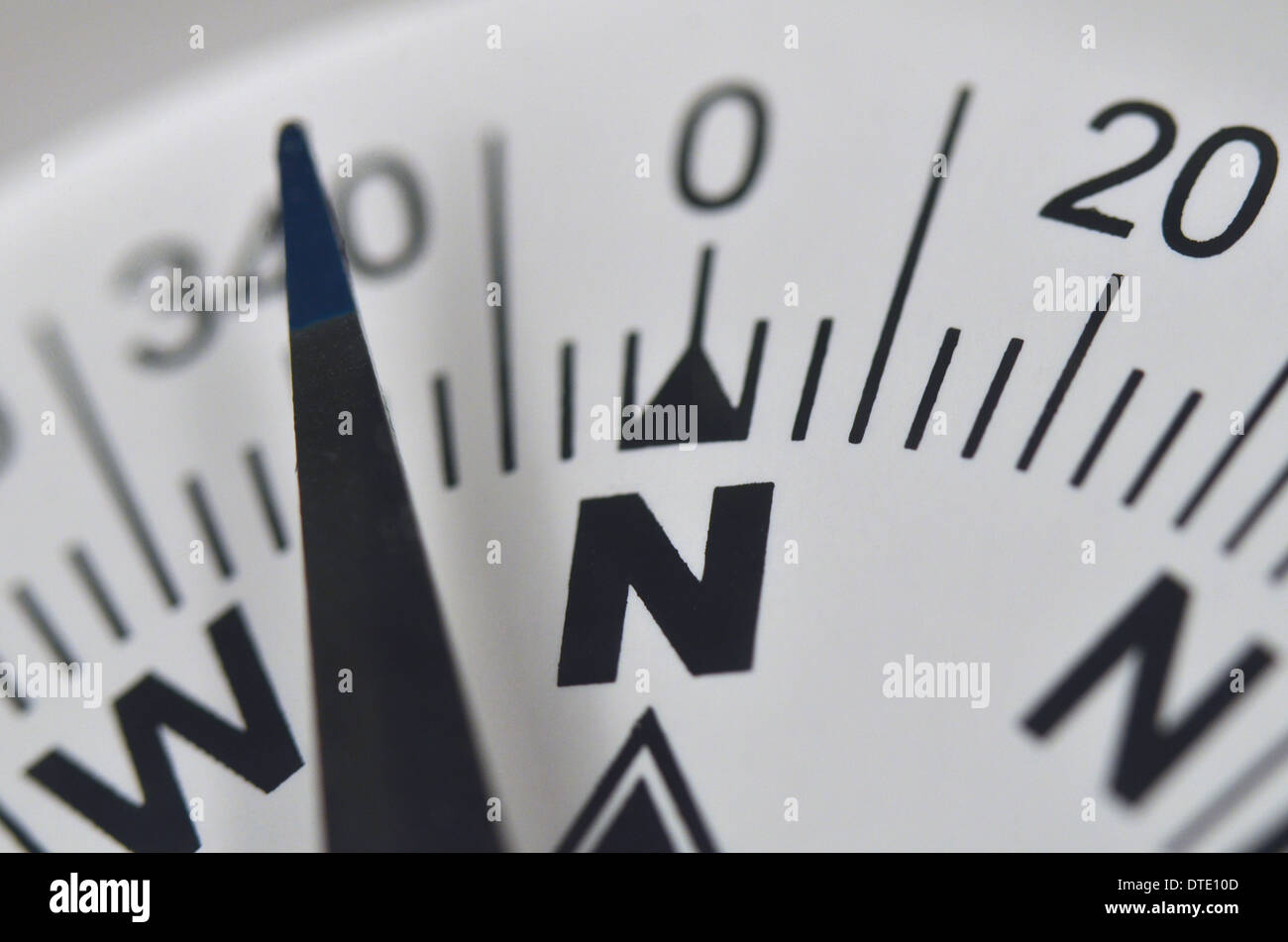 Finding your direction / Survival skills concept Closeup of compass