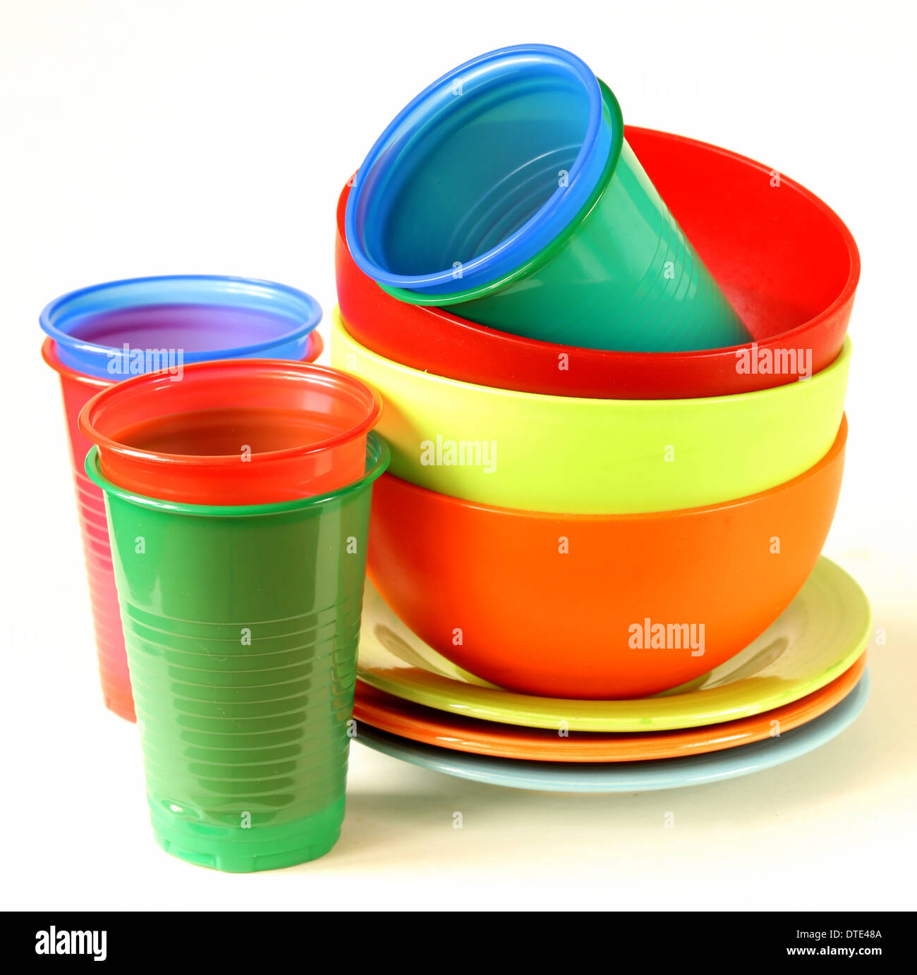 Plastic cutlery plates cups hi-res stock photography and images - Alamy