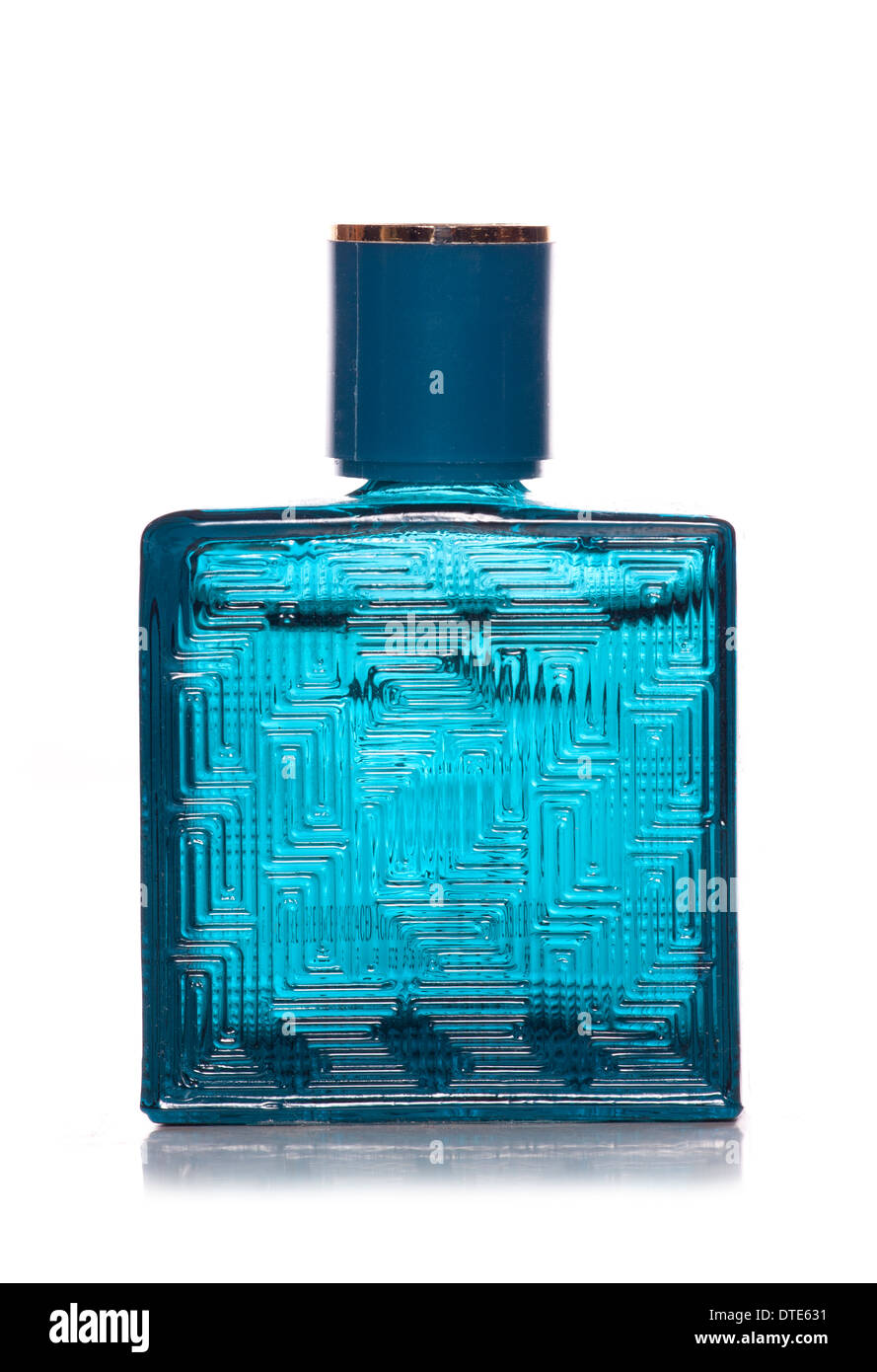blue bottle perfume studio cutout Stock Photo