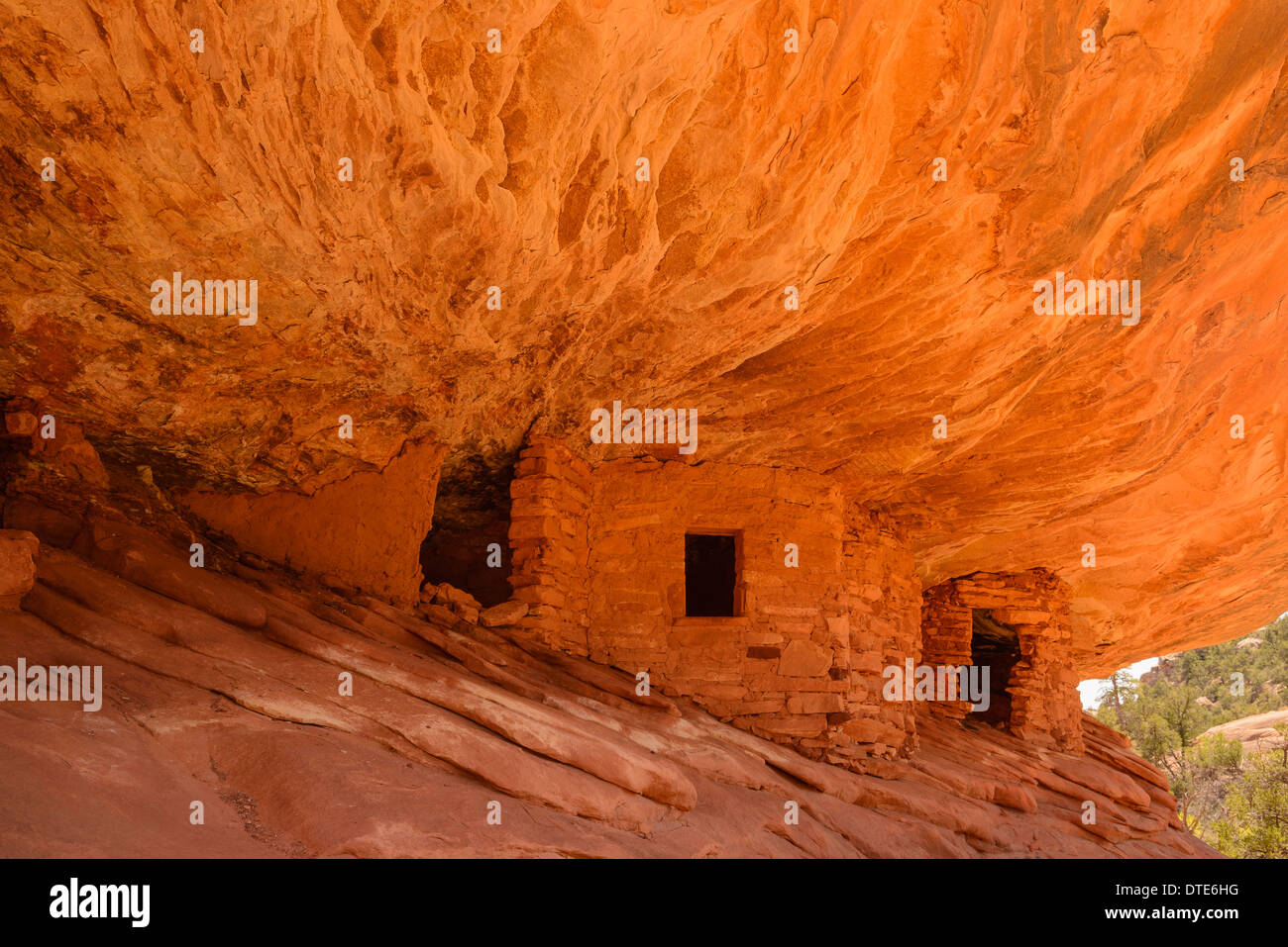 Ancient Indian Granary, known as "House on Fire", Mule Canyon, Cedar