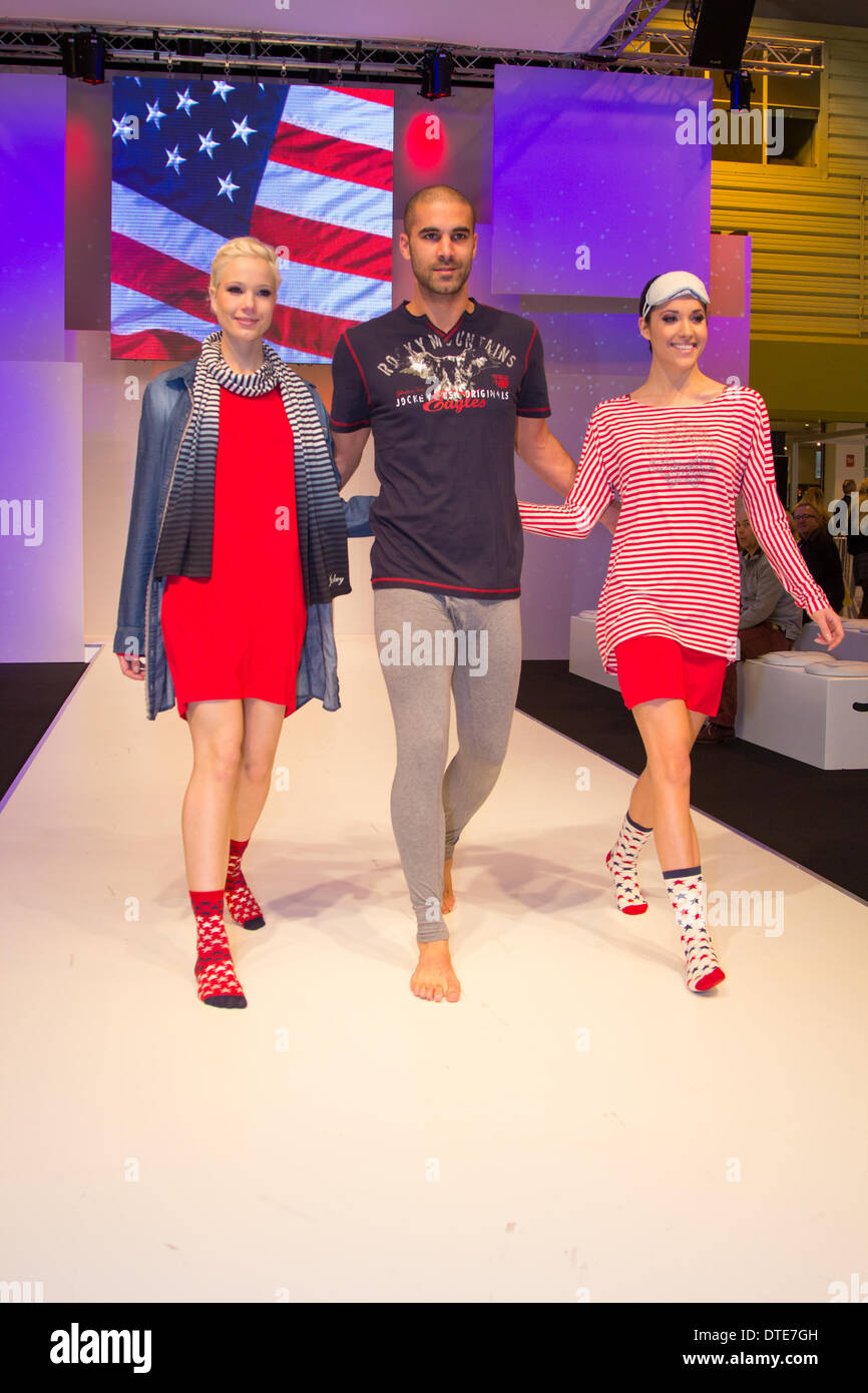 Catwalk model at the nec birmingham hi-res stock photography and images ...