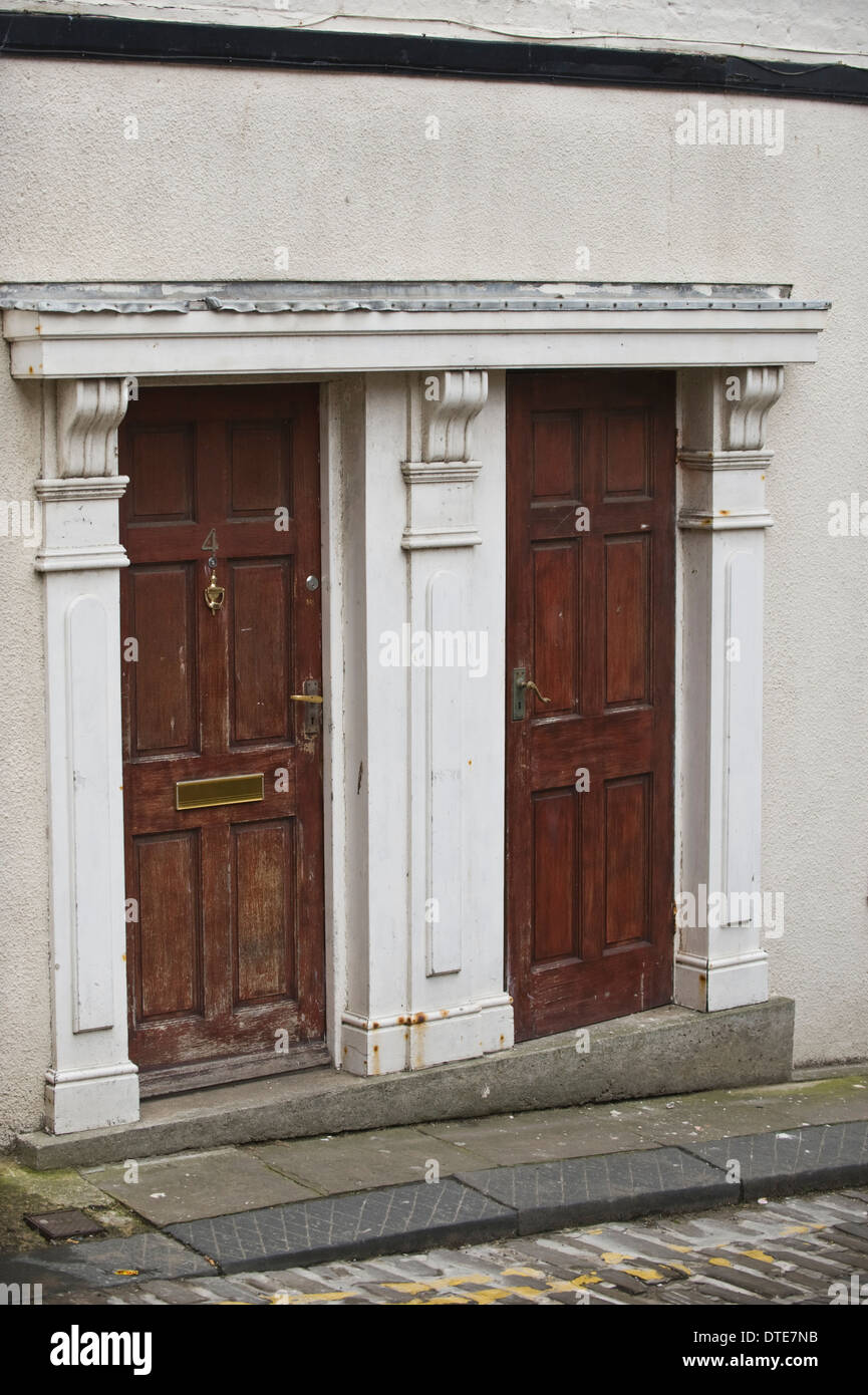 Brown number 4 wooden front doors of houses in Scarborough North