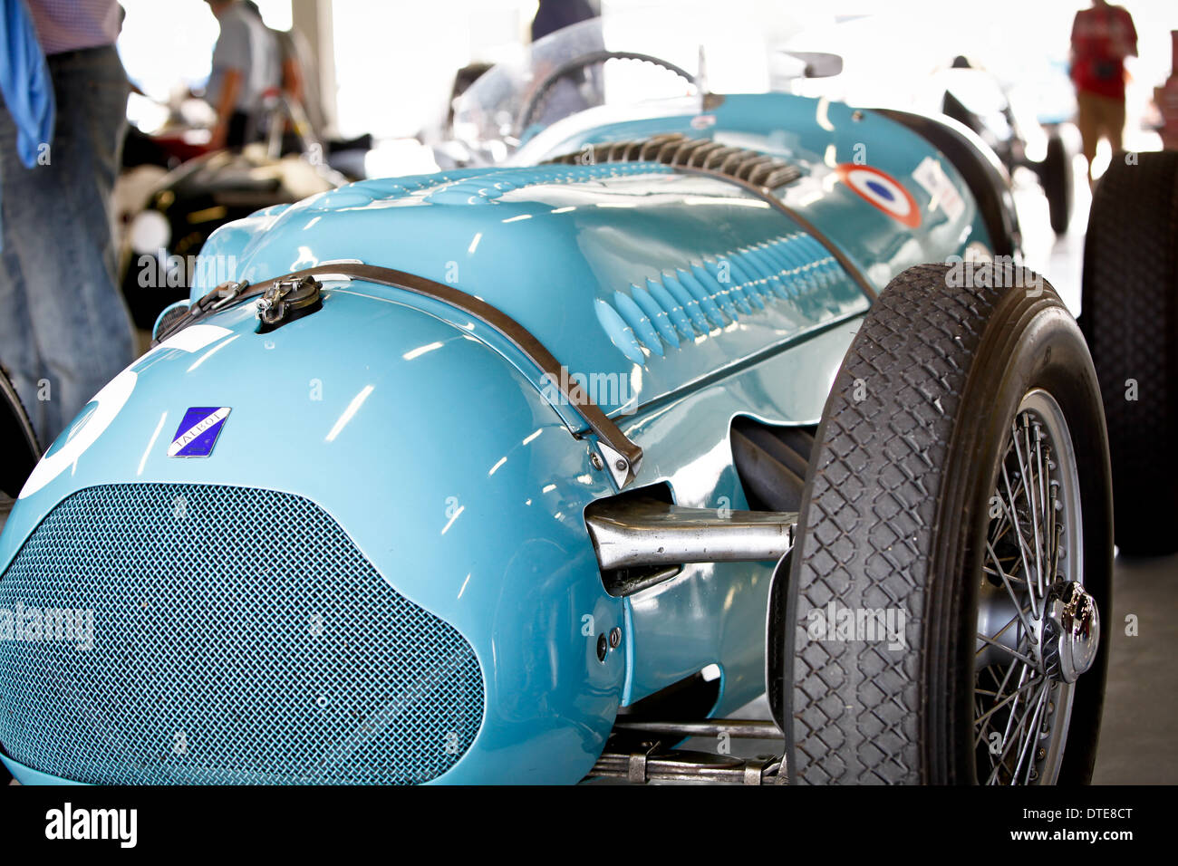 A powder blue single seater racing car Stock Photo Alamy
