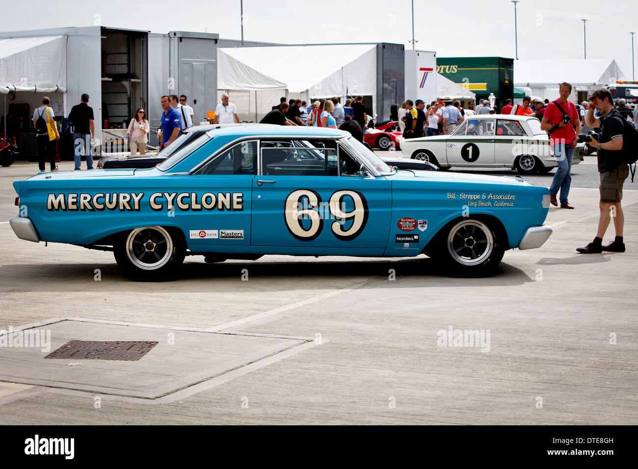 A classic blue Mercury Cyclone American muscle car Stock Photo