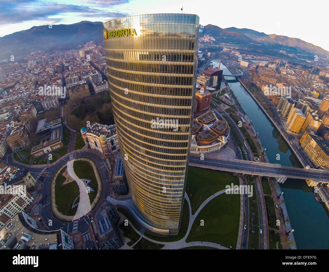 Iberdrola Tower in Bilbao, Spain, Stock Photo
