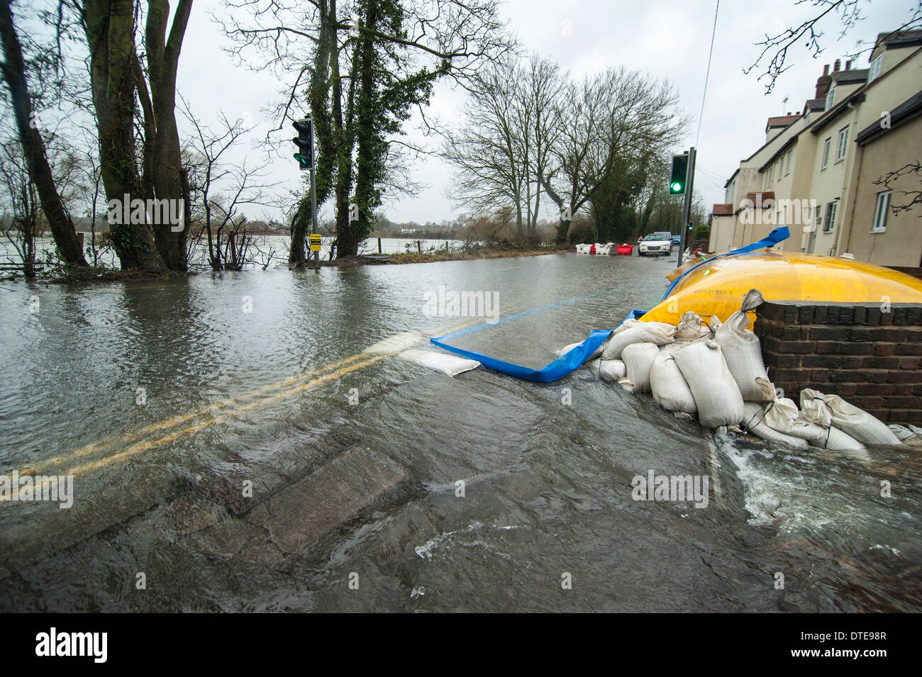 Flooding in Oxford, UK, late 2013 Stock Photo