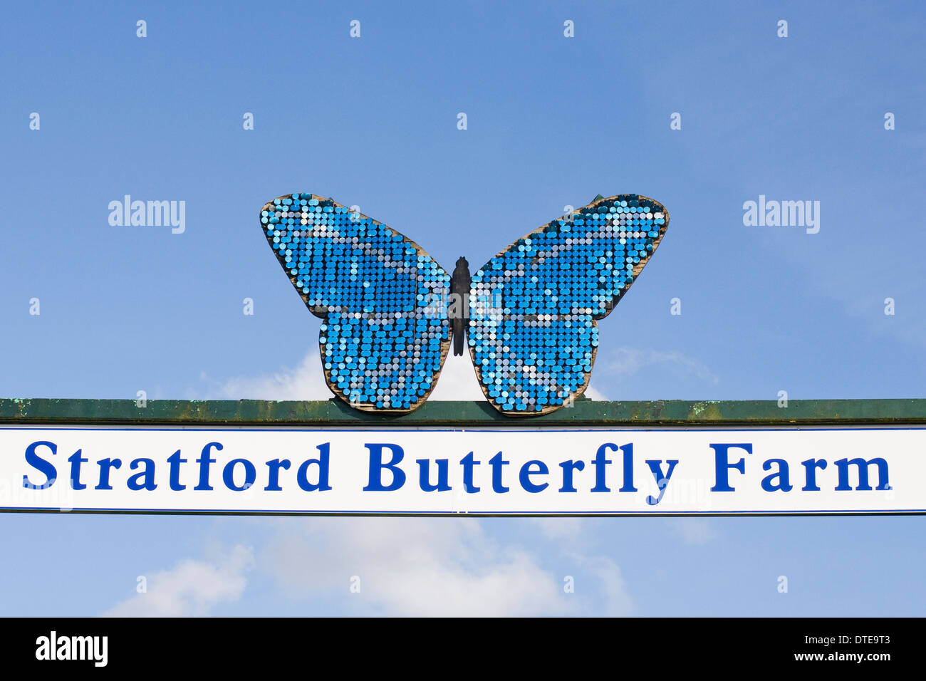 Entrance to the Stratford Butterfly Farm, Stratford upon Avon, Warwickshire. Stock Photo