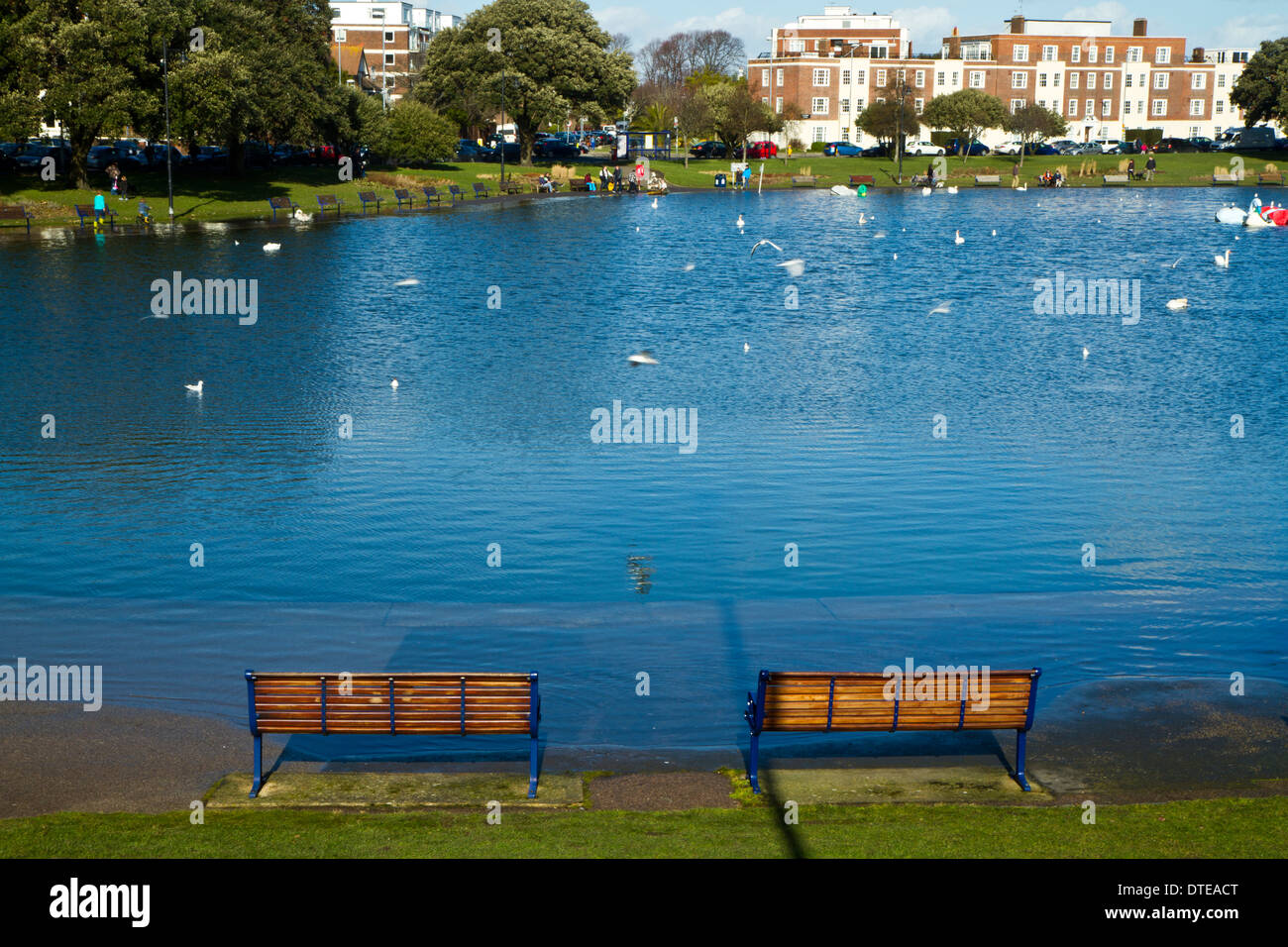 Canoe Lake Southsea Stock Photo Alamy