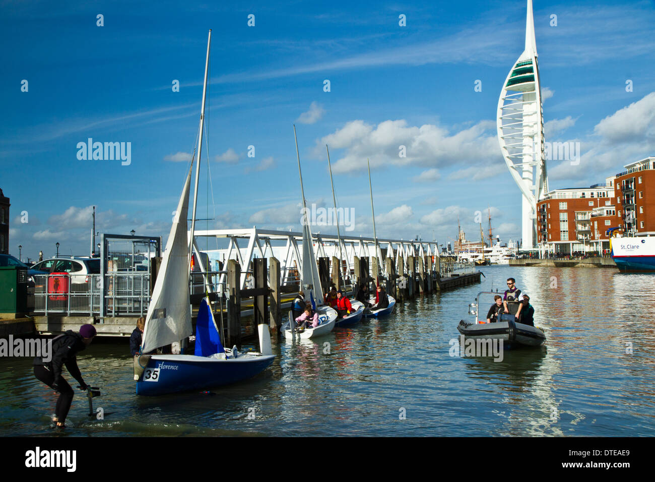 Sailing Portsmouth Hard Stock Photo Alamy