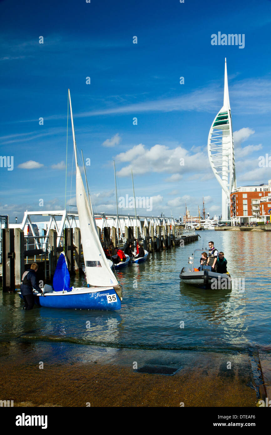 Sailing Portsmouth Hard Stock Photo Alamy