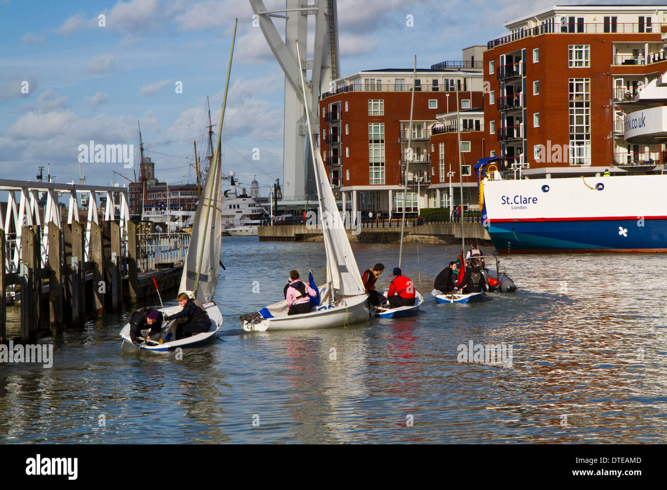 Sailing Portsmouth Hard Stock Photo Alamy