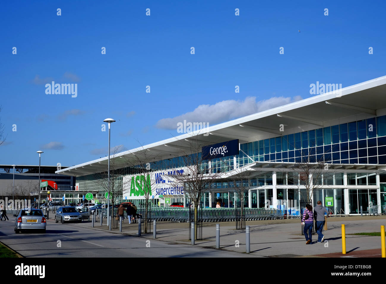 Exterior view of the Asda / Walmart superstore in Milton Keynes Stock