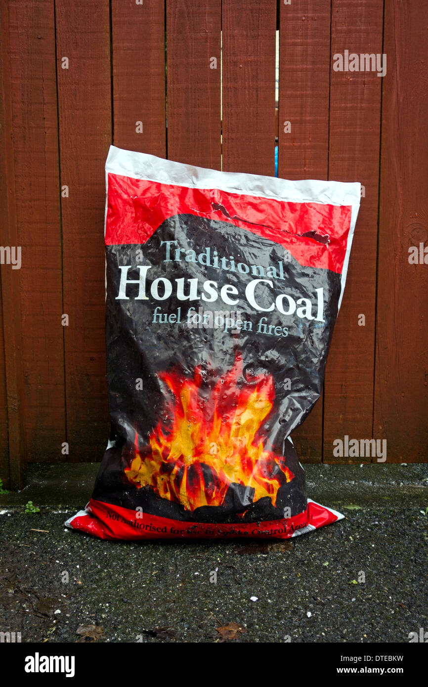 A bag of house coal Stock Photo Alamy
