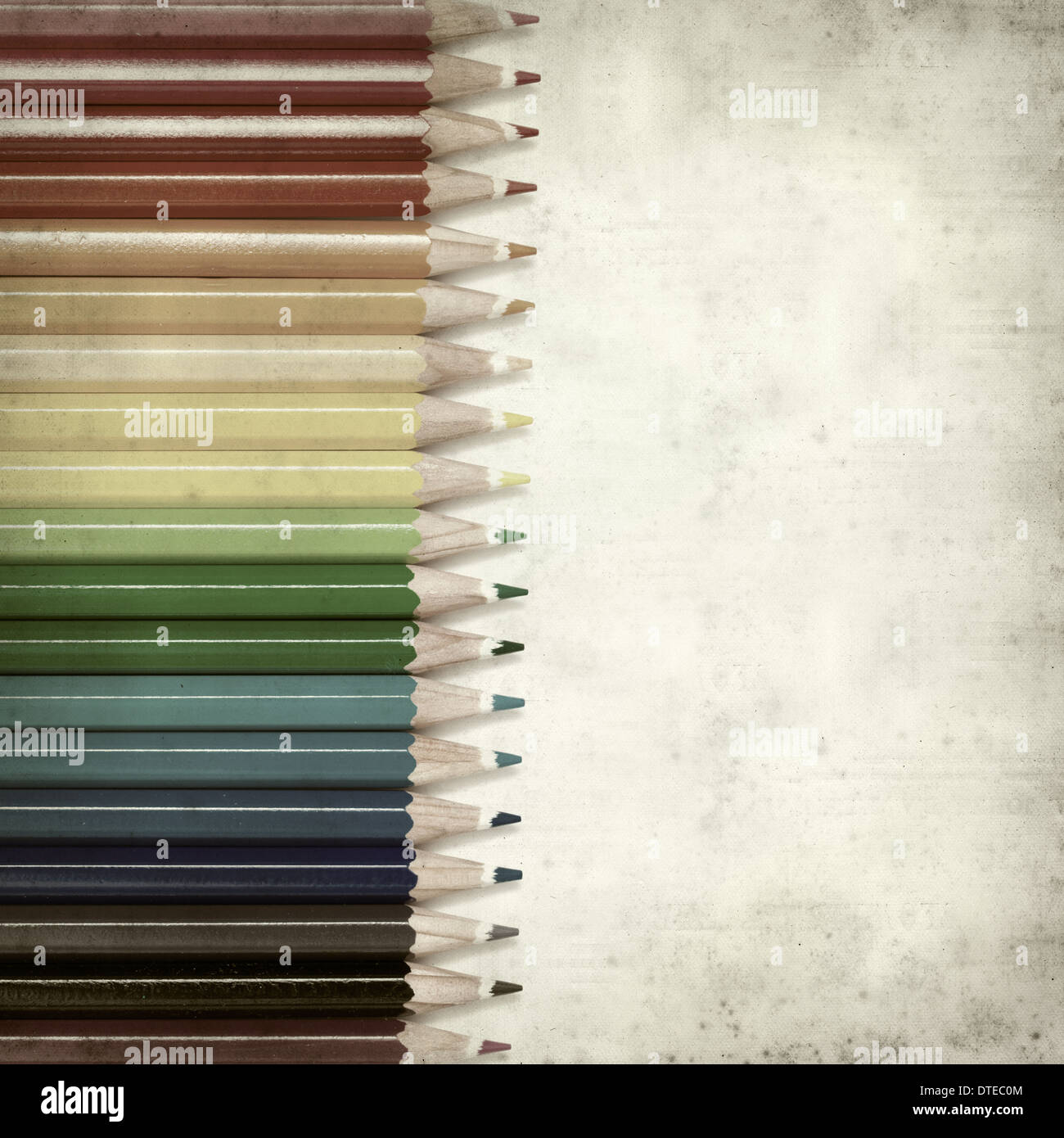 textured old paper background with color pencils Stock Photo - Alamy