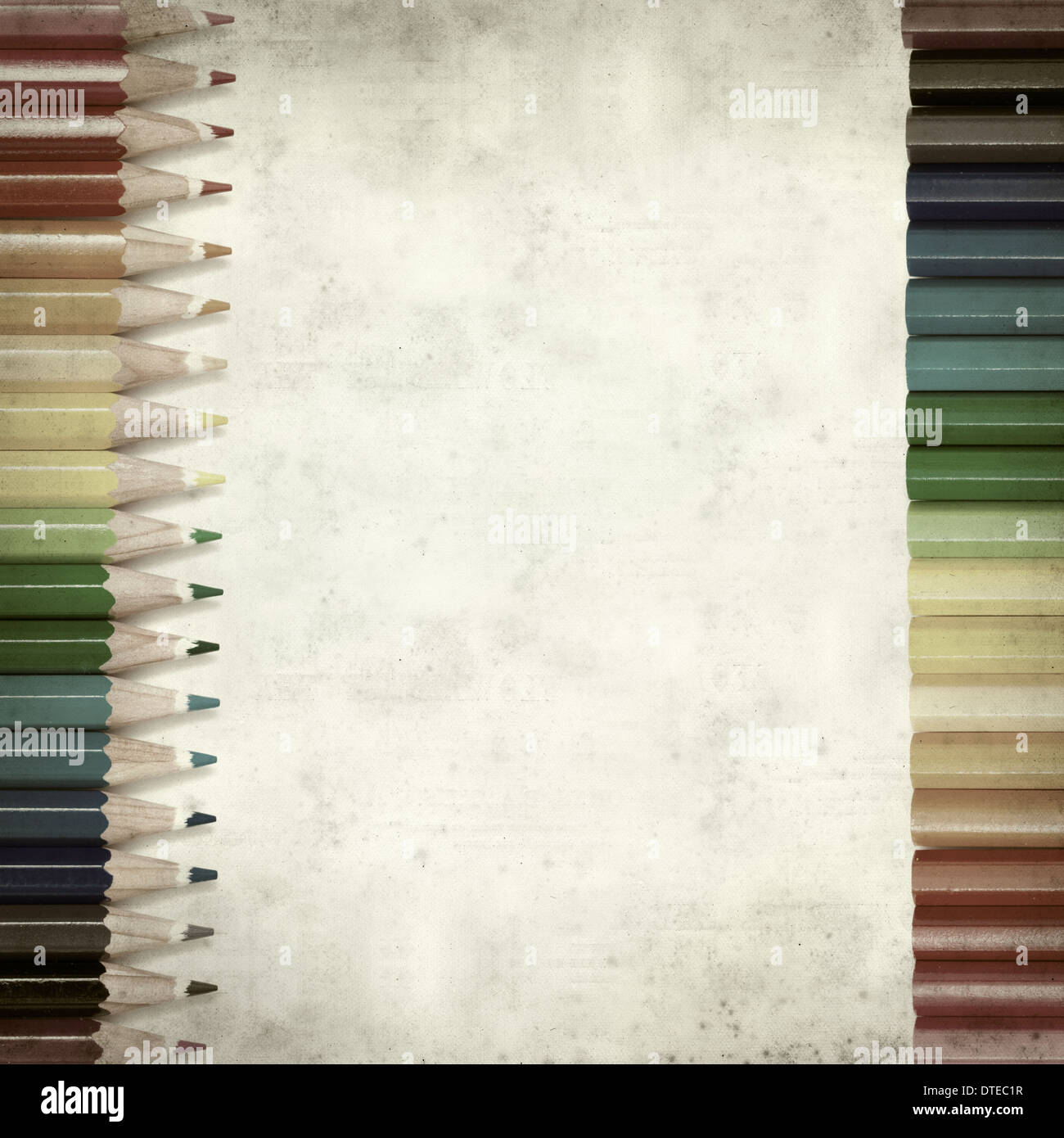 textured old paper background with color pencils Stock Photo - Alamy