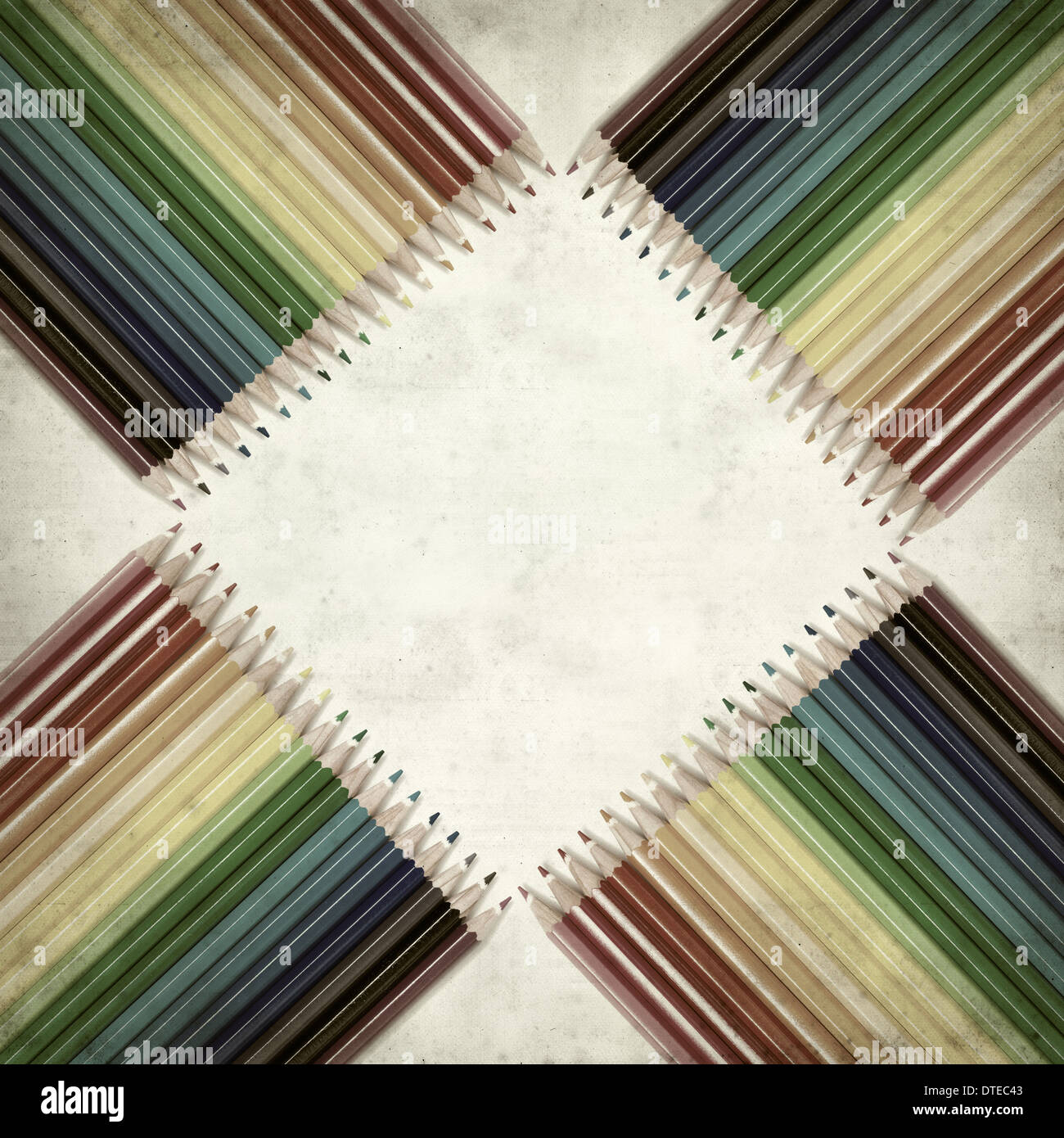 textured old paper background with color pencils Stock Photo - Alamy