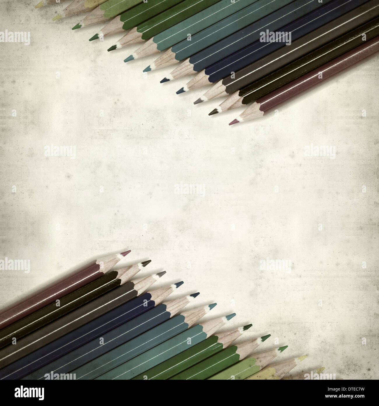 textured old paper background with color pencils Stock Photo - Alamy