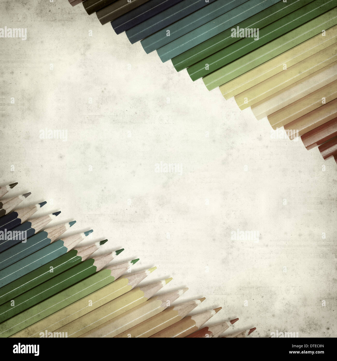 textured old paper background with color pencils Stock Photo - Alamy