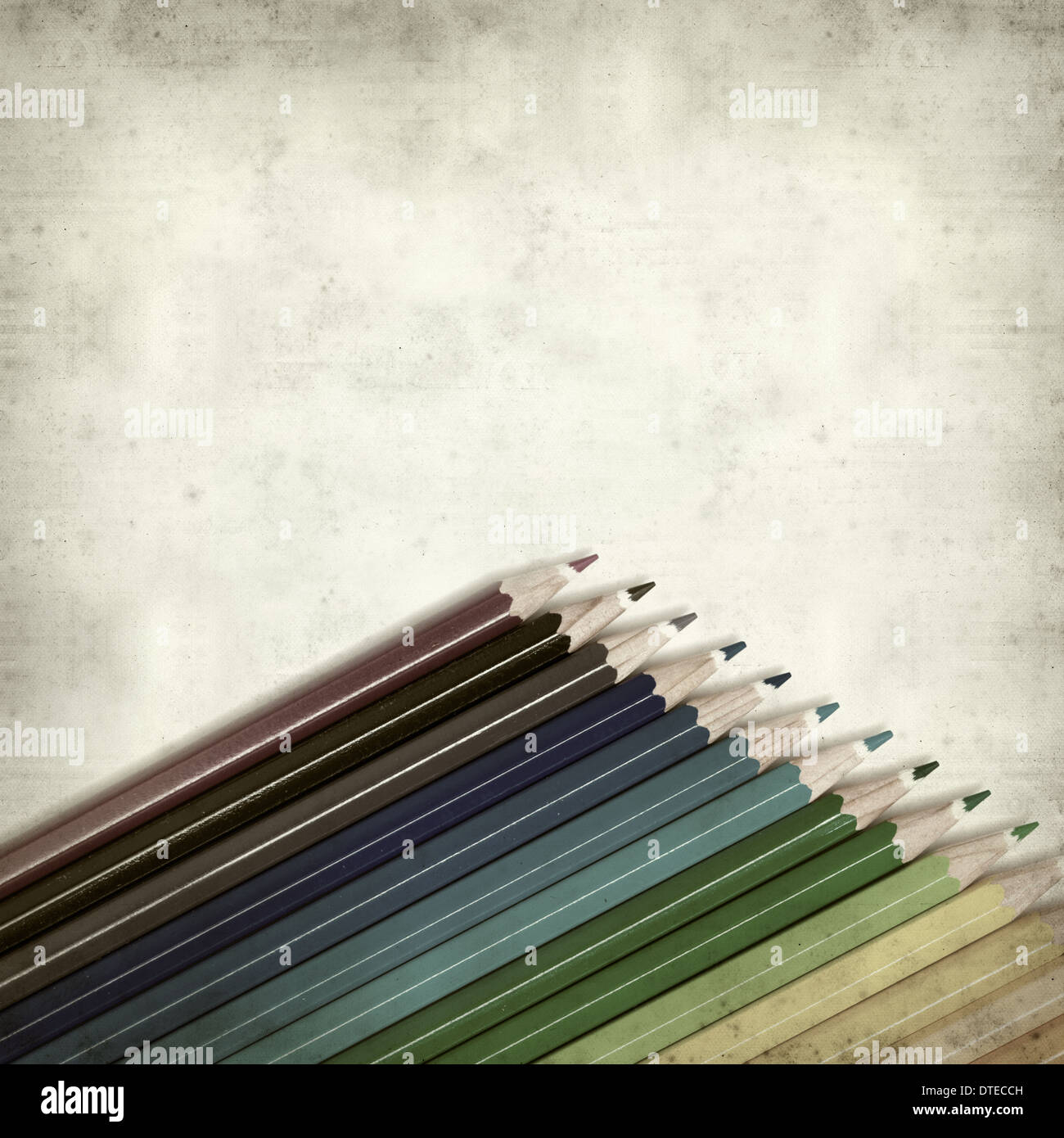 textured old paper background with color pencils Stock Photo - Alamy