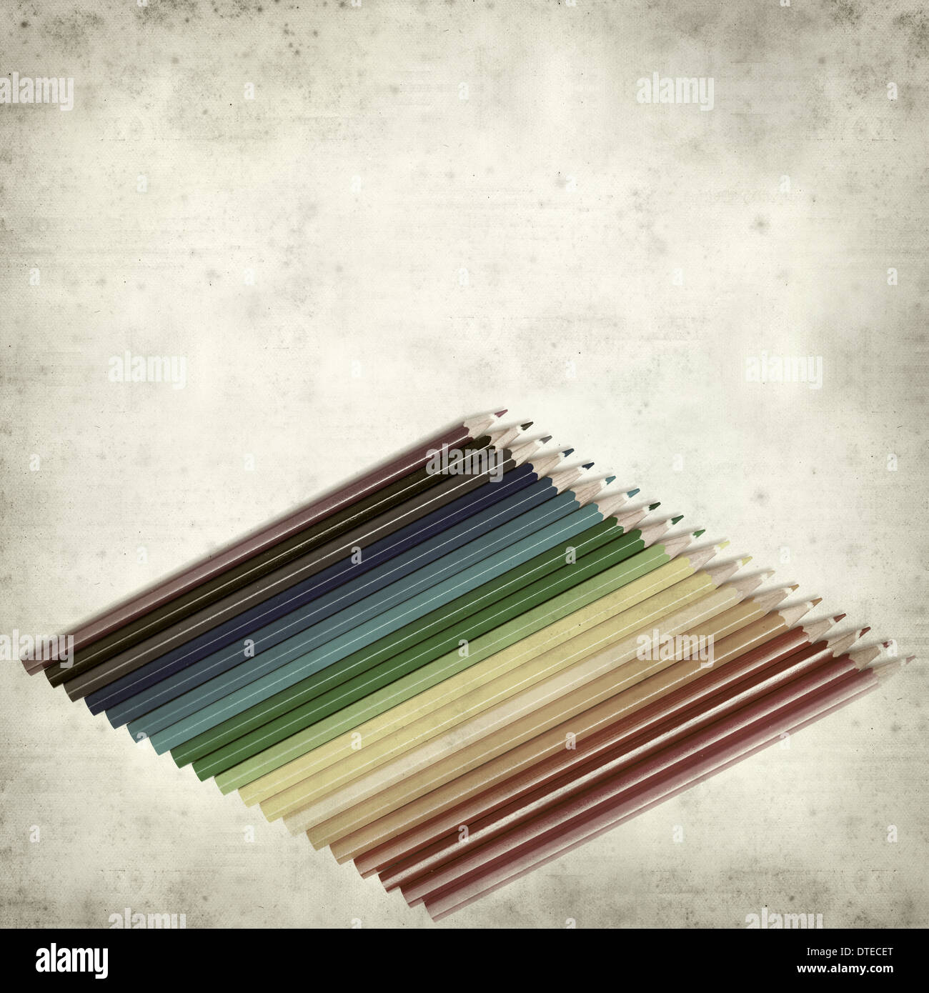 textured old paper background with color pencils Stock Photo - Alamy