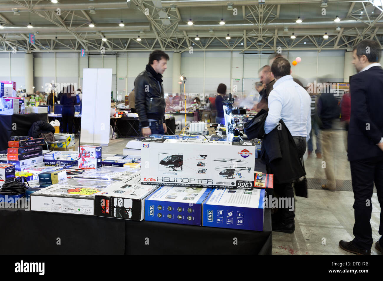 ROME, ITALY - FEBRUARY 16, 2014: At Fiera di Roma, the stand of italian company Vedo, sells environmental bugs during the Exhibition of Electronics, Computer Science and Technology. Credit:  Corina Daniela Obertas/Alamy Live News Stock Photo