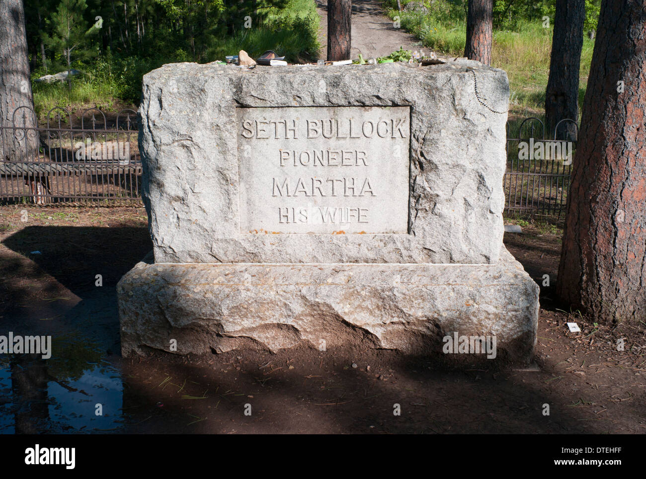 Seth Bullock's grave at Mt. Moriah Cemetery in Deadwood, SD on Aug. 9