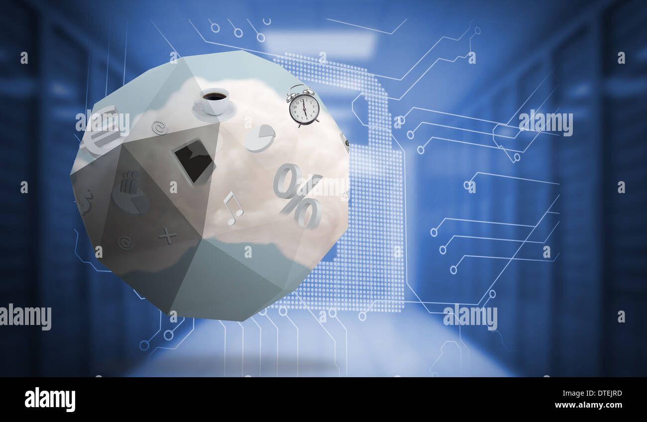 Composite image of cloud computing graphic on abstract screen Stock Photo