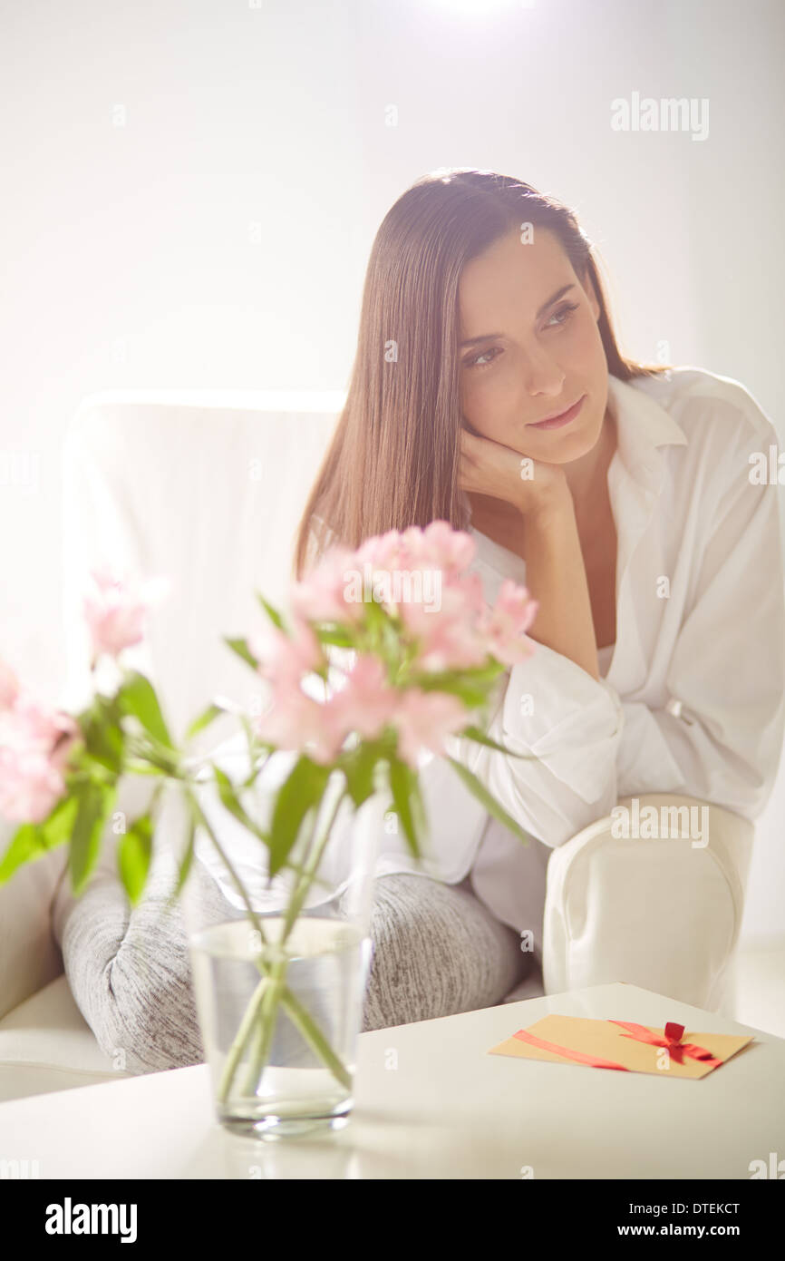 Seated lady chair hi-res stock photography and images - Alamy