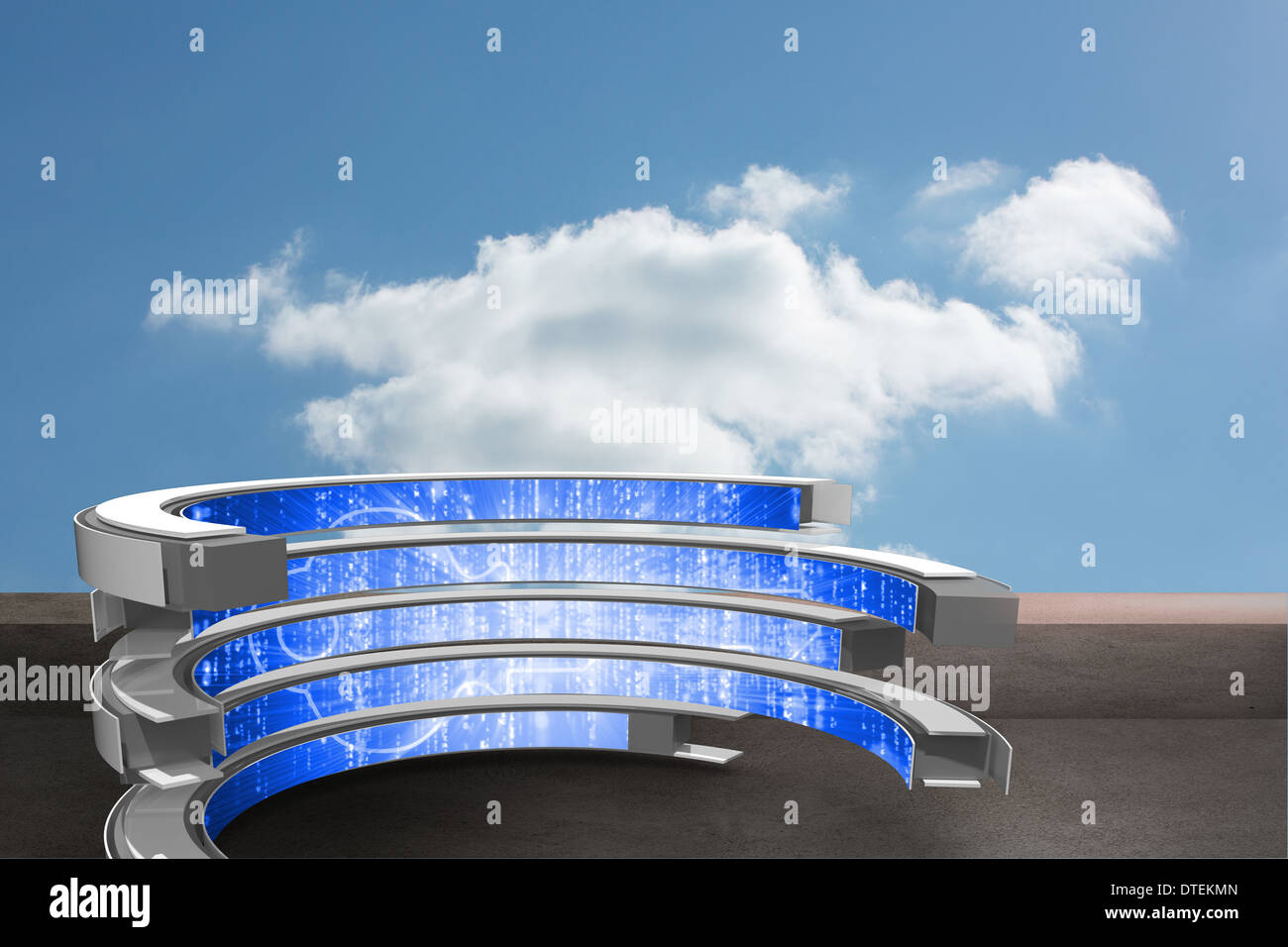 Composite image of key on abstract screen Stock Photo
