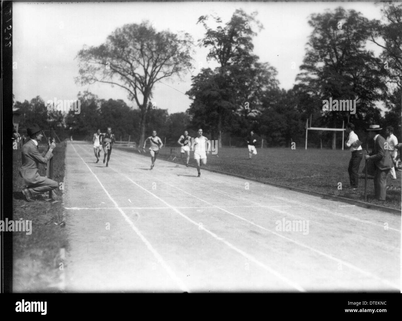 Track race at Miami University freshmansophomore contest 1922 Stock Photo Alamy