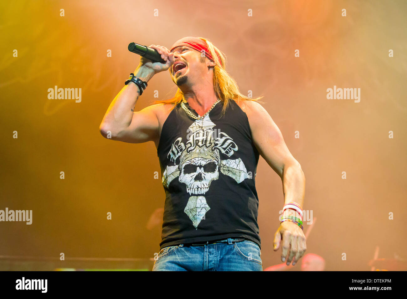 Detroit, Michigan, USA. 16th Feb, 2014. American Singer-Songwriter BRET MICHAELS of The Bret Michaels Band performing on his 'Rock For Jobs'' concert at The Motor City Casino Soundboard in Detroit MI on February 16th 2014 Credit:  Marc Nader/ZUMA Wire/ZUMAPRESS.com/Alamy Live News Stock Photo