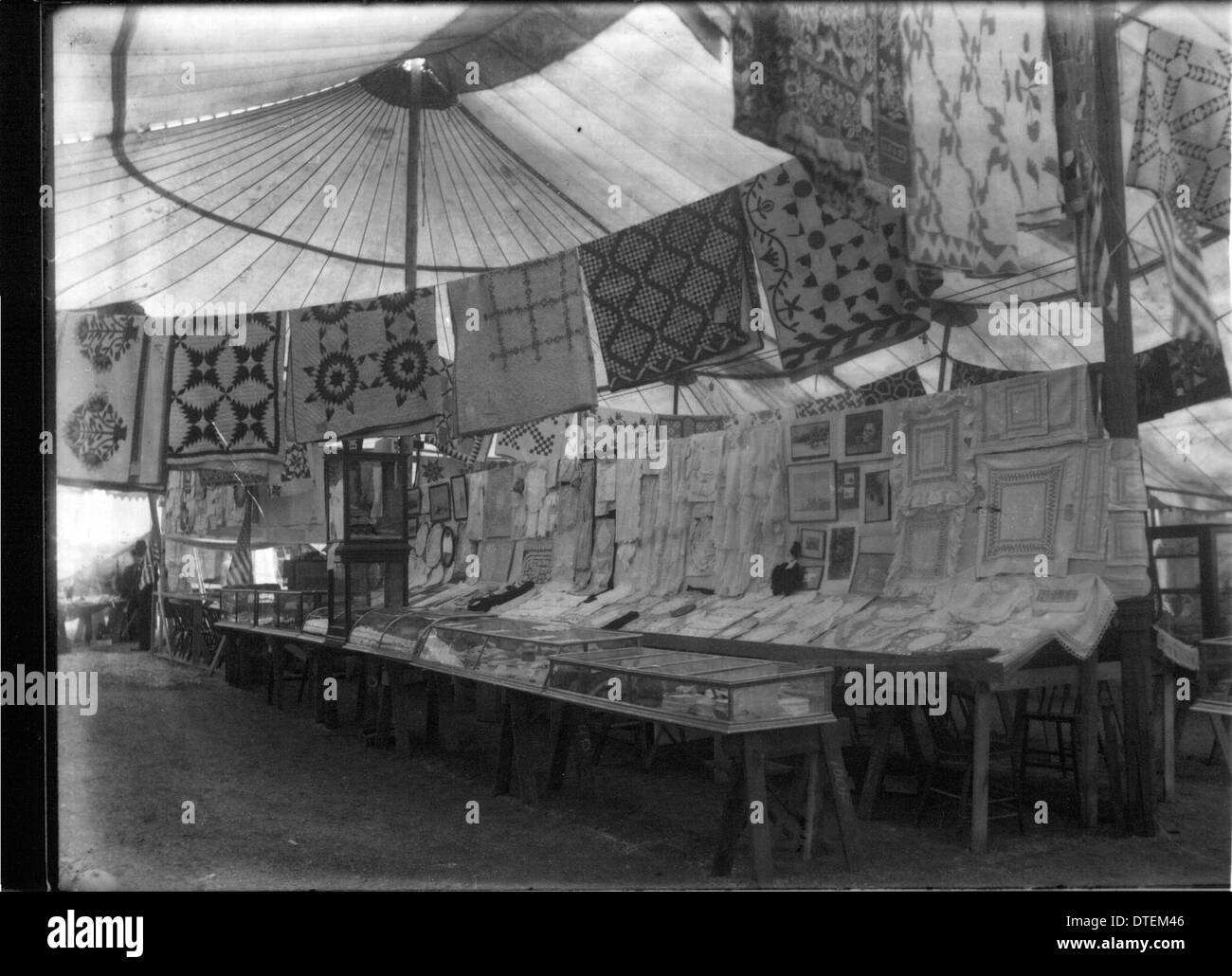 Needlework exhibit at Oxford Street Fair 1912 Stock Photo Alamy