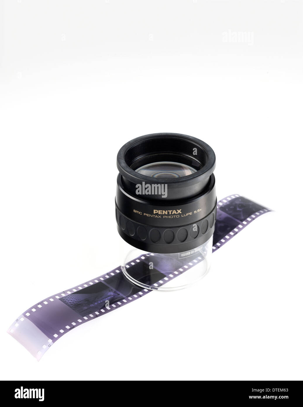 A Pentax photographic loupe,  for viewing proof sheets, negatives and film Stock Photo